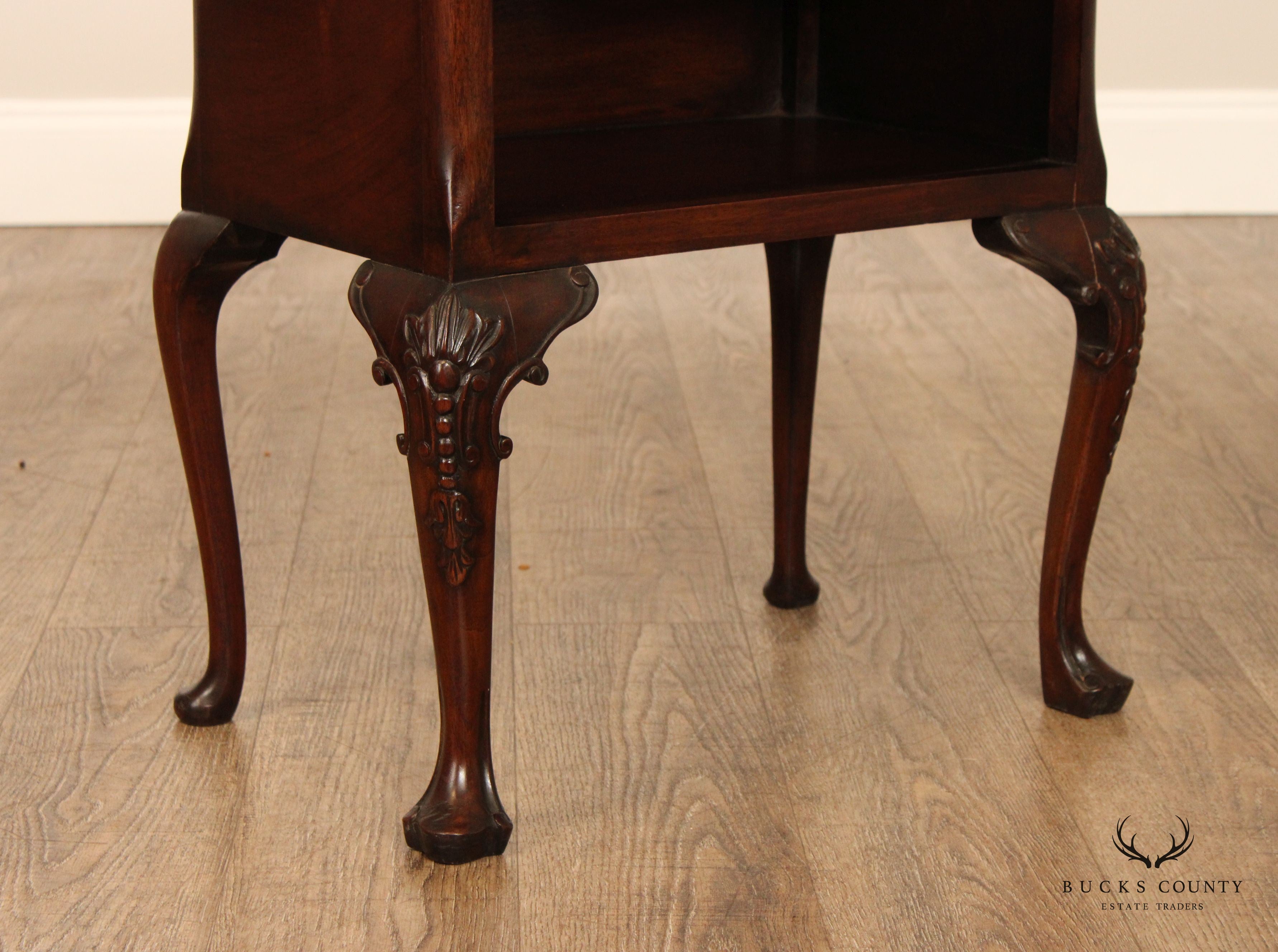 Queen Anne Style Mahogany Bookstand