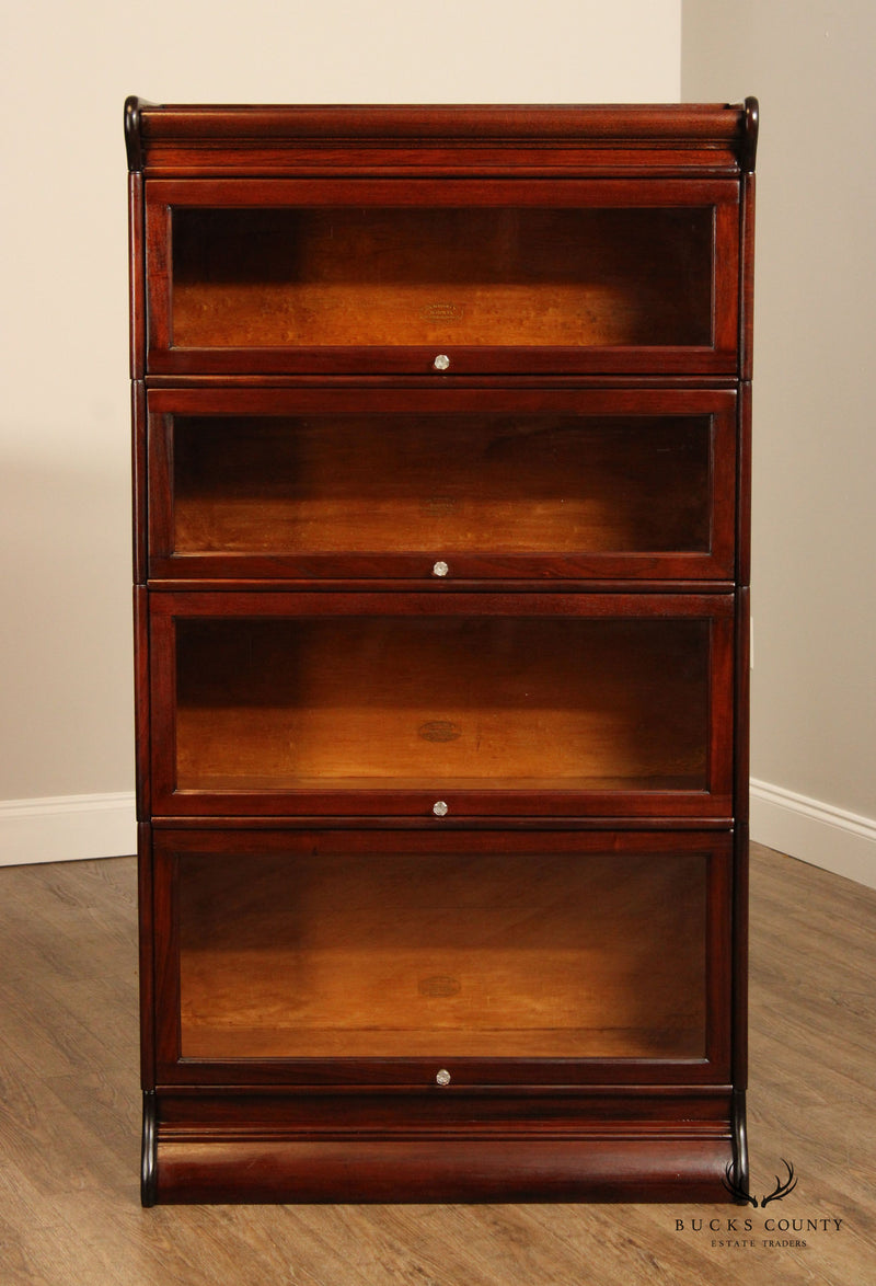 HumphreyWidman Four Stack Antique Mahogany Barrister Bookcase Bucks