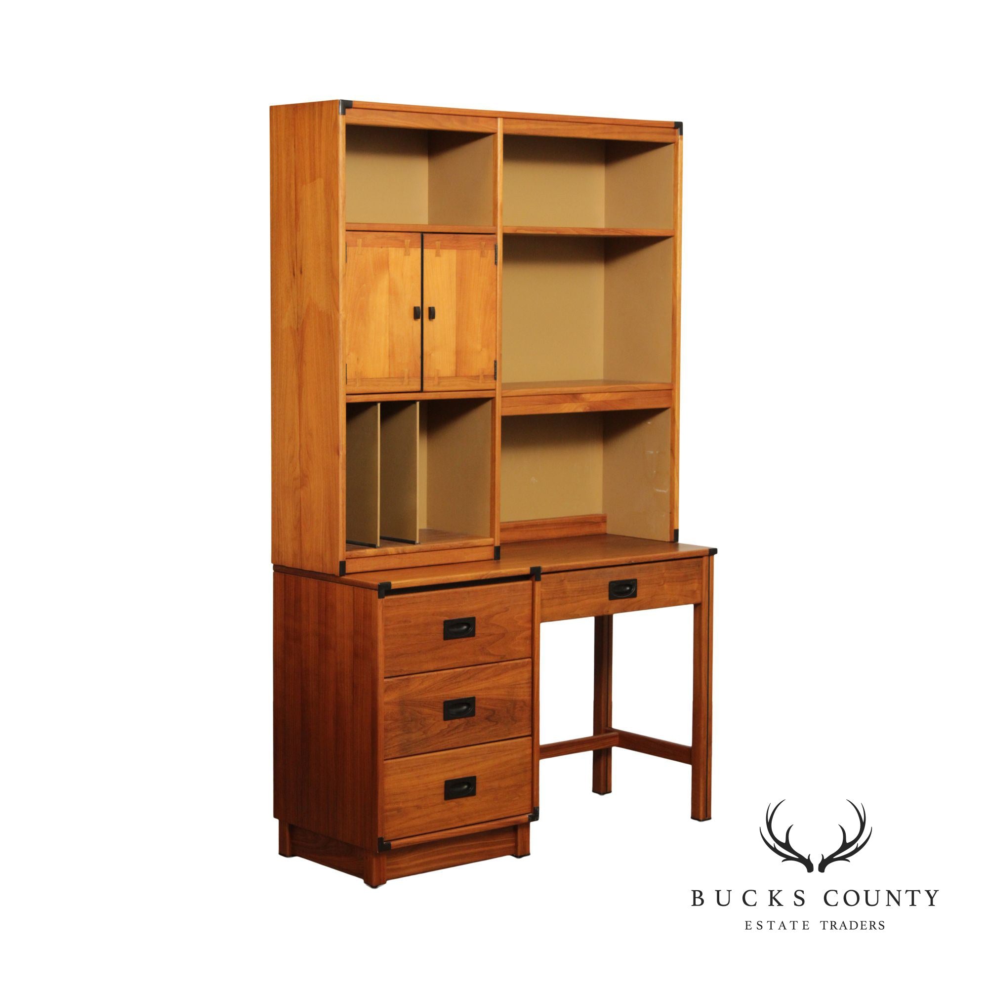 Drexel Mid Century Modern 'Modulus' Desk with Bookcase Top