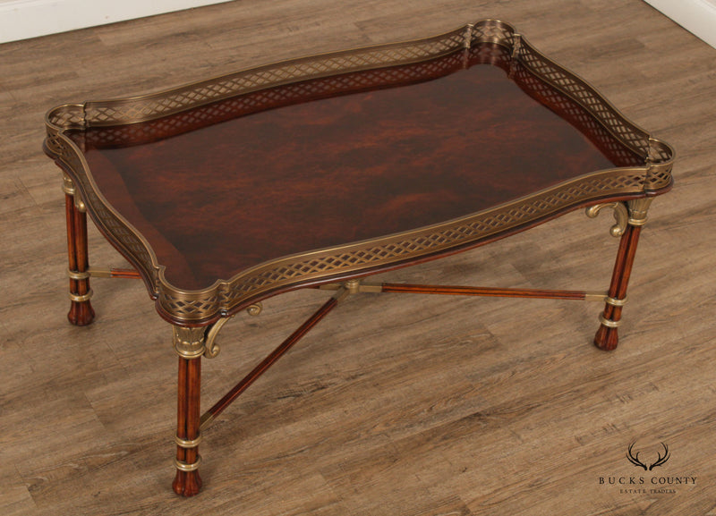 Lillian August For Drexel Heritage Vintage Regency Style Mahogany Cocktail Table