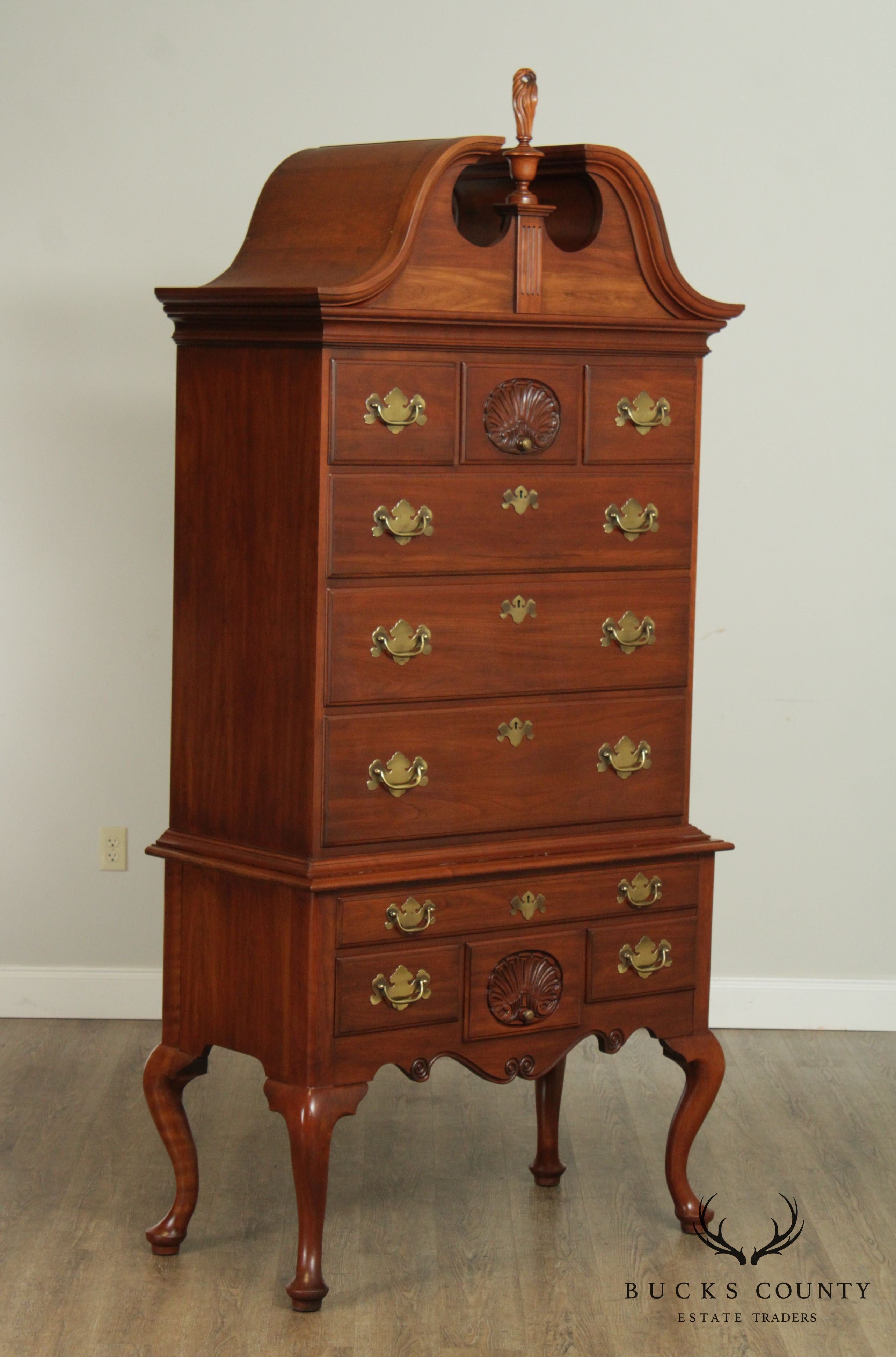 Henkel Harris Queen Anne Style Cherry Highboy