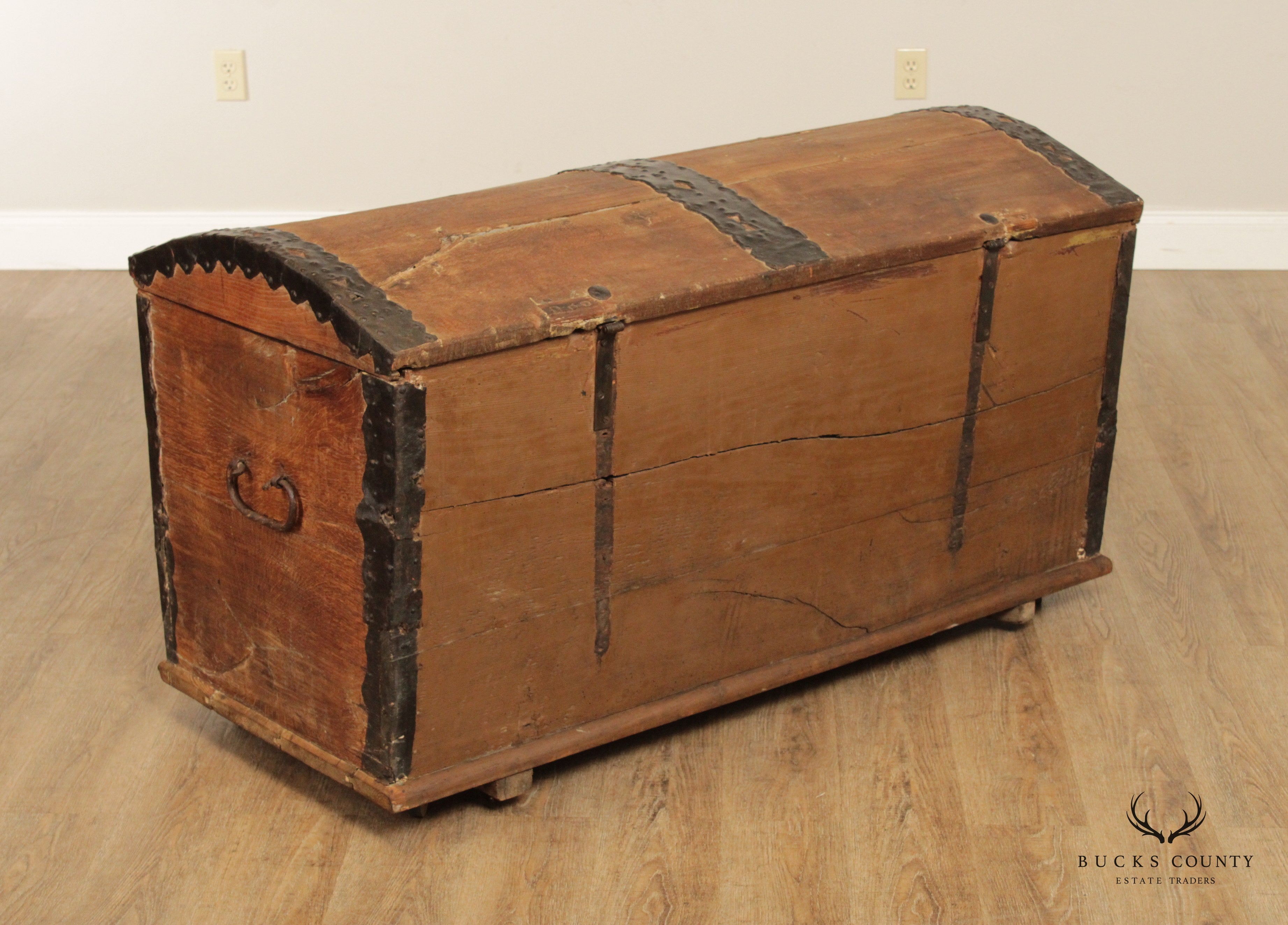 18th Century Antique Teak Blanket Chest or Trunk