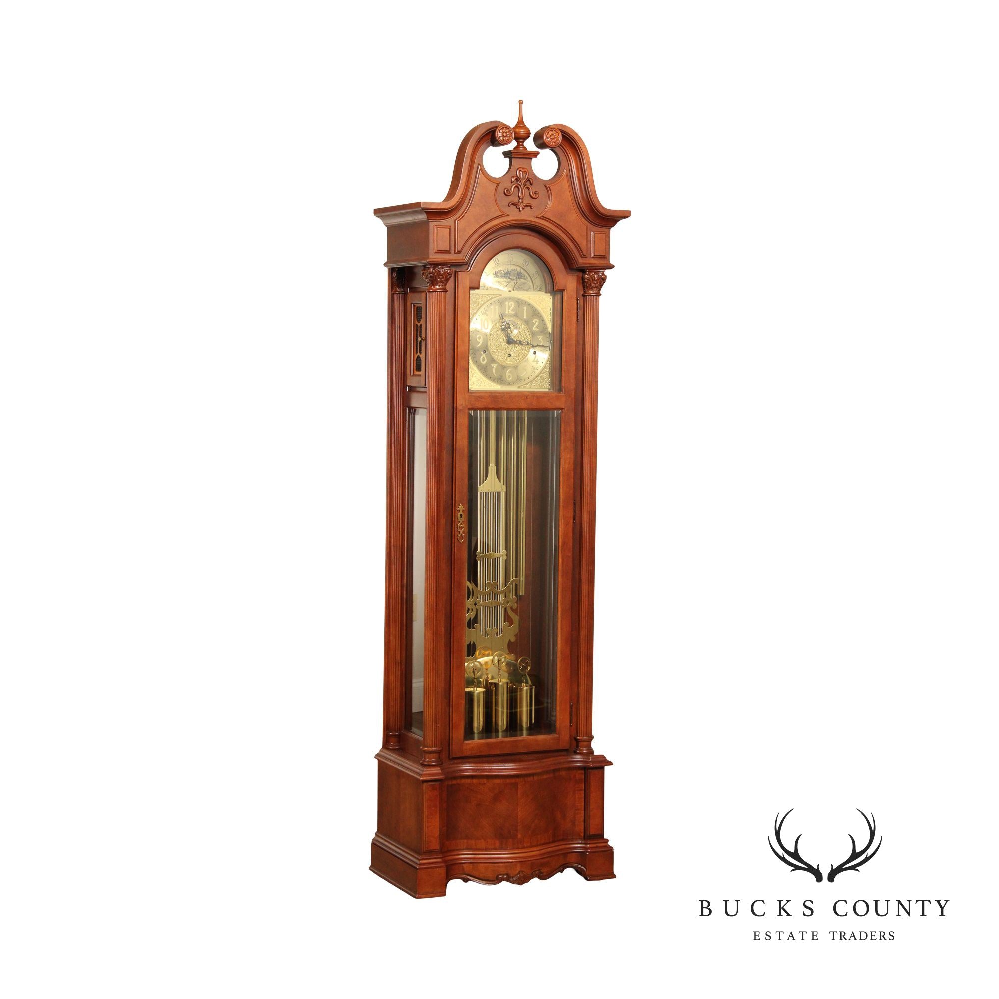 Ridgeway Traditional Cherry Tall Case Grandfather Clock