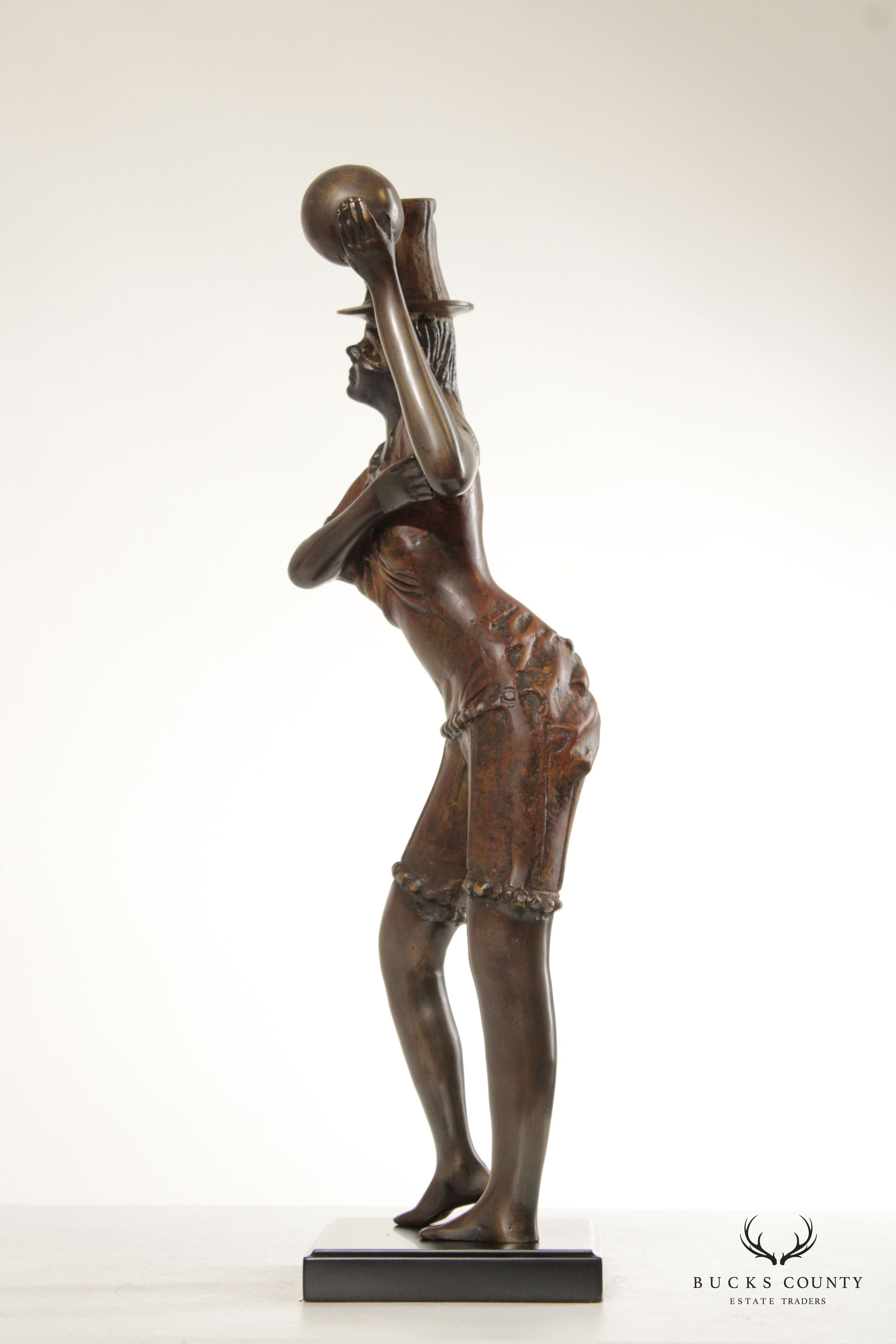 Art Deco Style Figural Bronze Decorative Statue