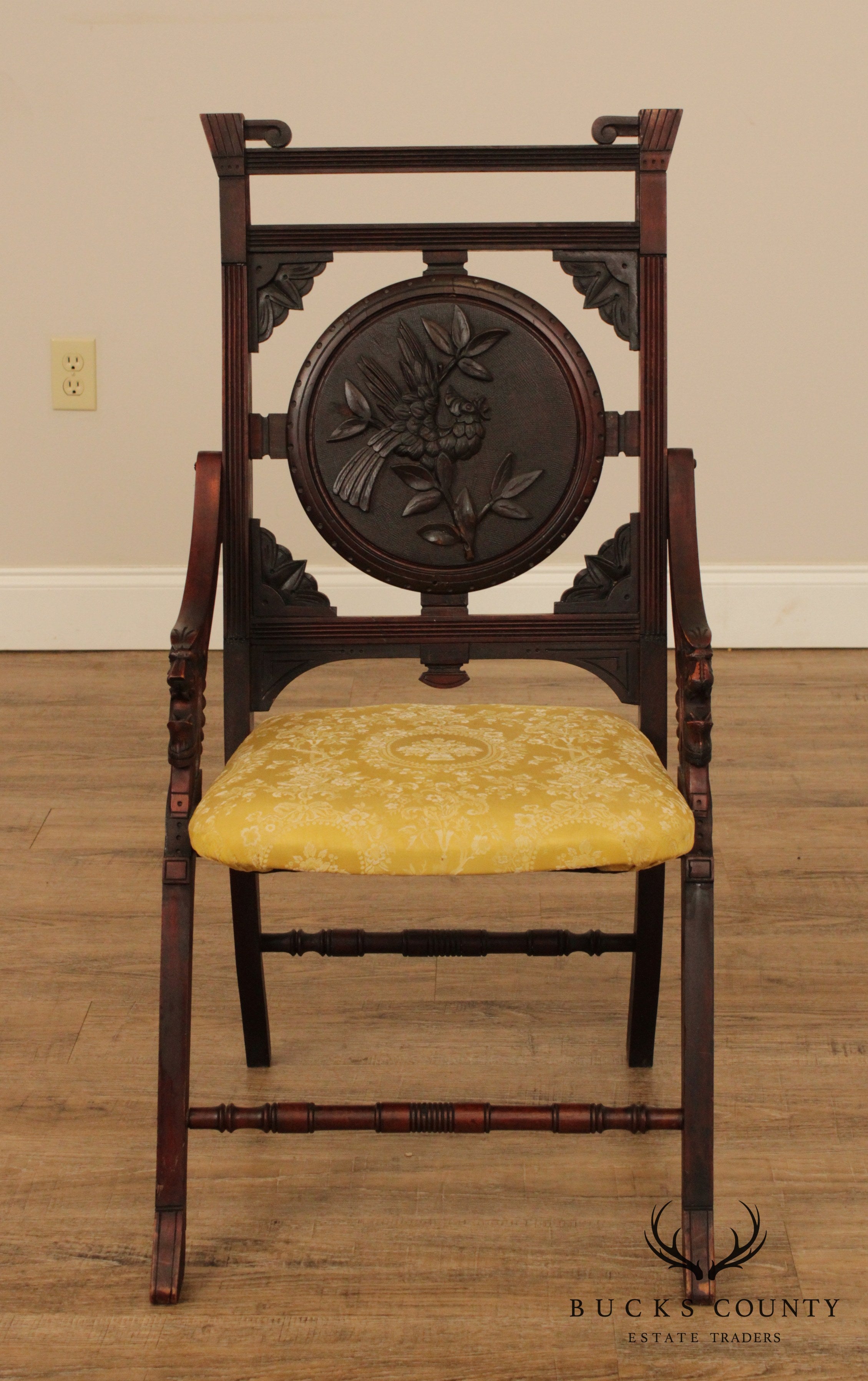 Antique Victorian Carved Armchair