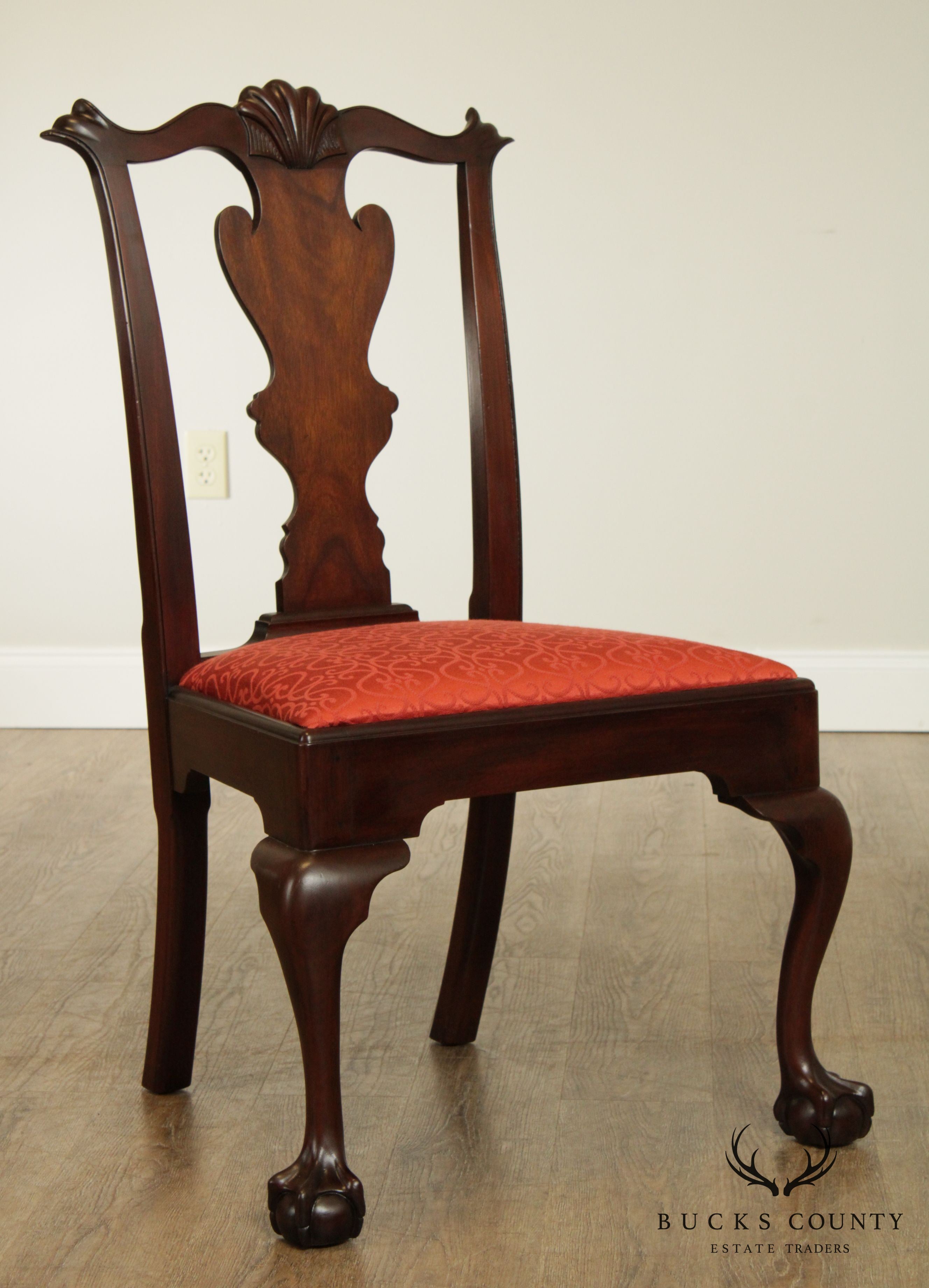 Henkel Harris Chippendale Style Mahogany Ball and Claw Side Dining Chair