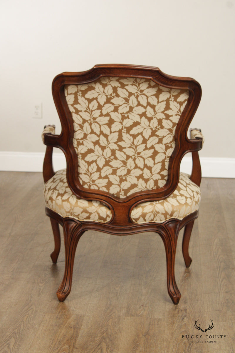 Hickory Chair French Louis XV Style Pair of Fauteuil Armchairs