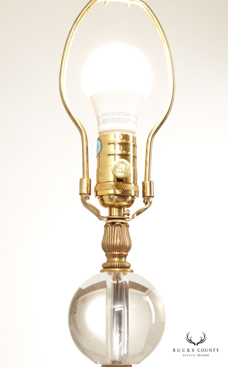 Chelsea House Crystal and Brass Table Lamp