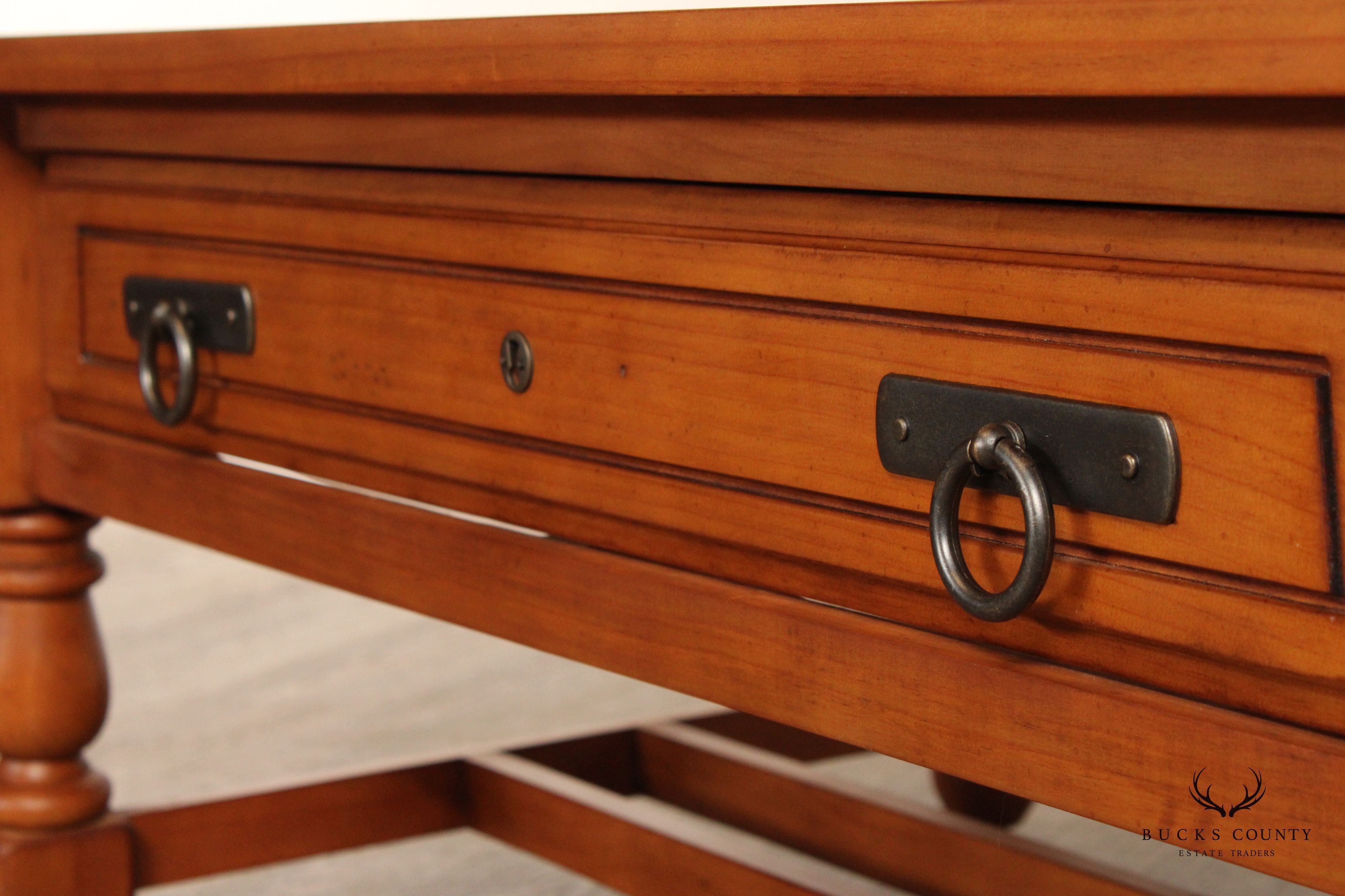 English Traditional Style Pine One-Drawer Coffee Table