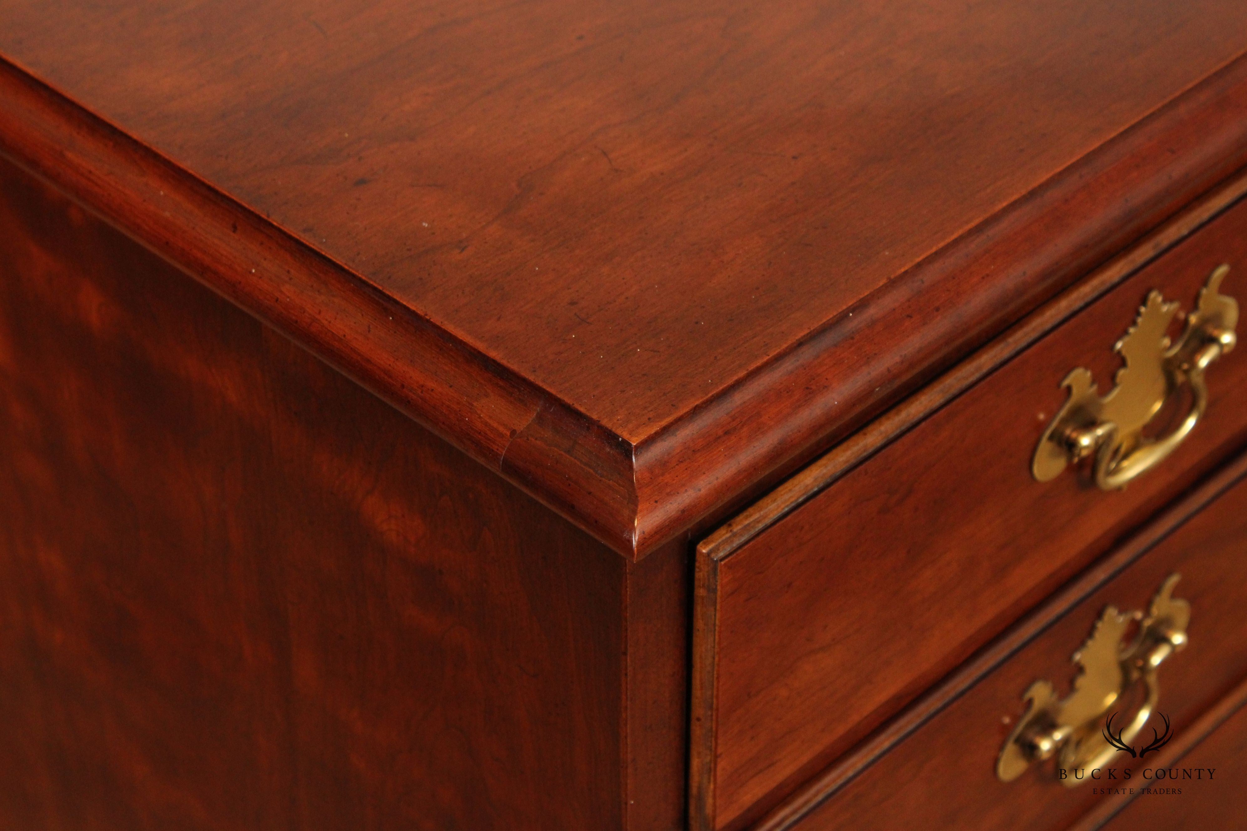 Henredon 'Salem' Chippendale Style Cherry Long Chest of Drawers