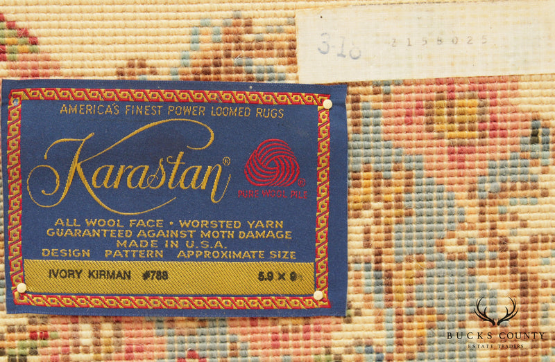 Karastan Ivory Kirman 9'11"x 5'9" Wool Rug