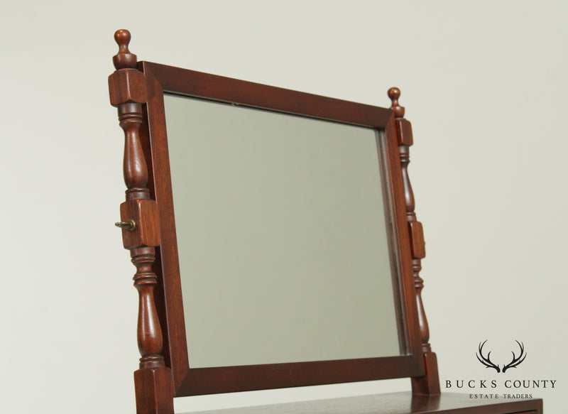 Suter's Handcrafted Chippendale Style Mahogany Shaving Mirror (A)