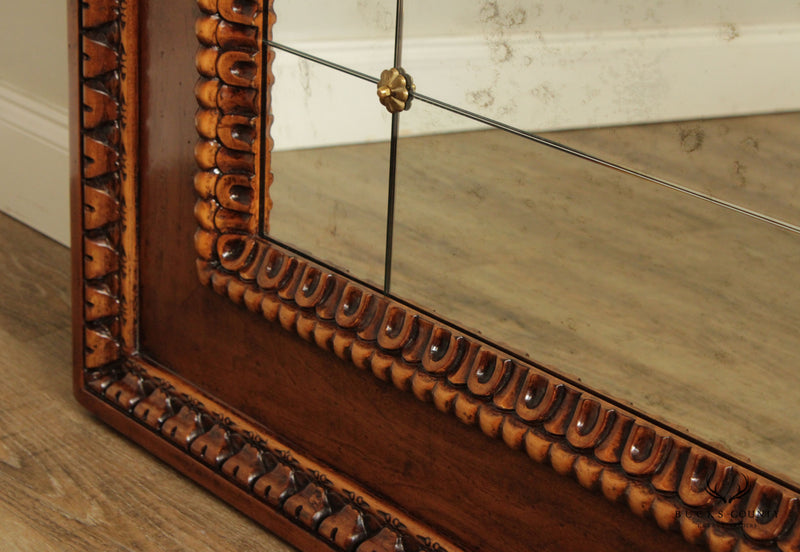 Regency Style Large Carved Frame Segmented Mantel Mirror