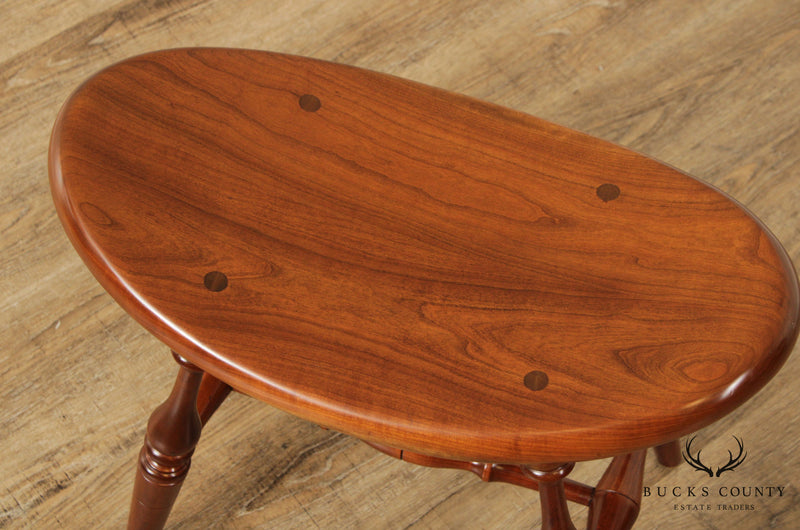 Stickley Colonial Style Cherry Saddle Stool