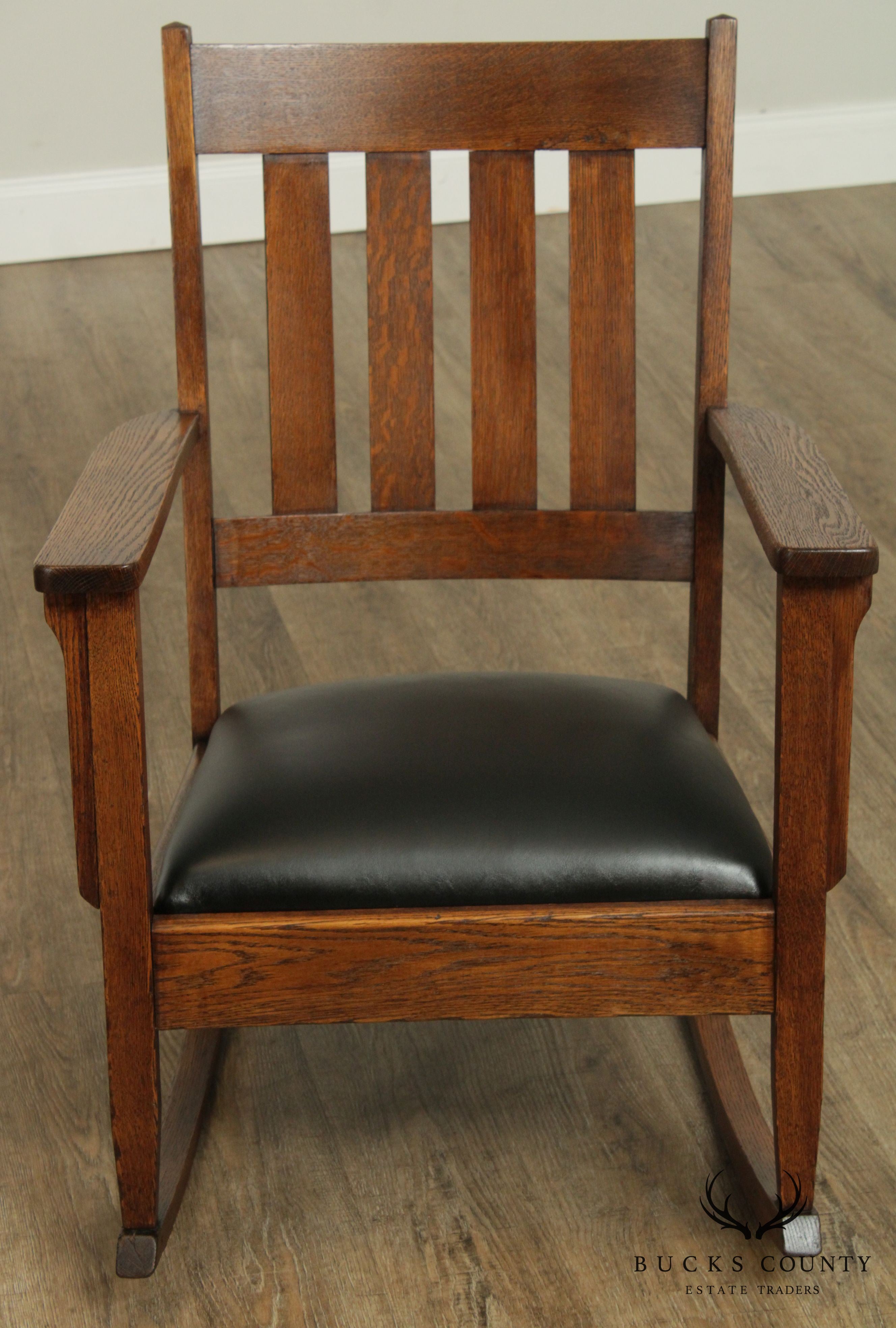 Antique Mission Style Oak Rocking Chair