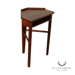 Antique Arts & Crafts Mission Oak Corner Telephone Table