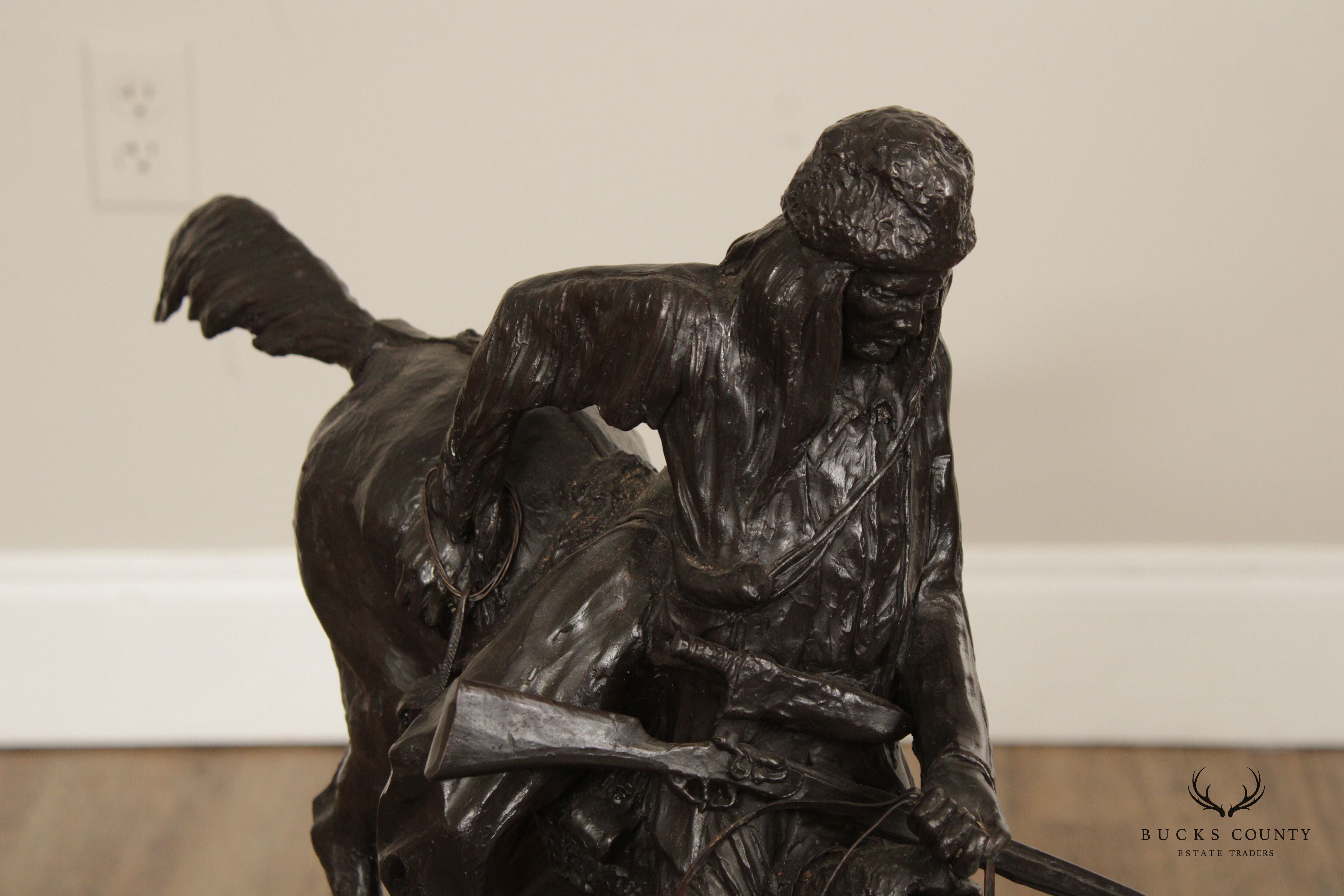 FREDRICK REMINGTON BRONZE MOUNTAIN MAN SCULPTURE