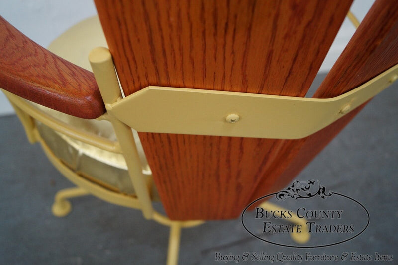 Vintage Woodard Custom Iron & Oak Arm Chair