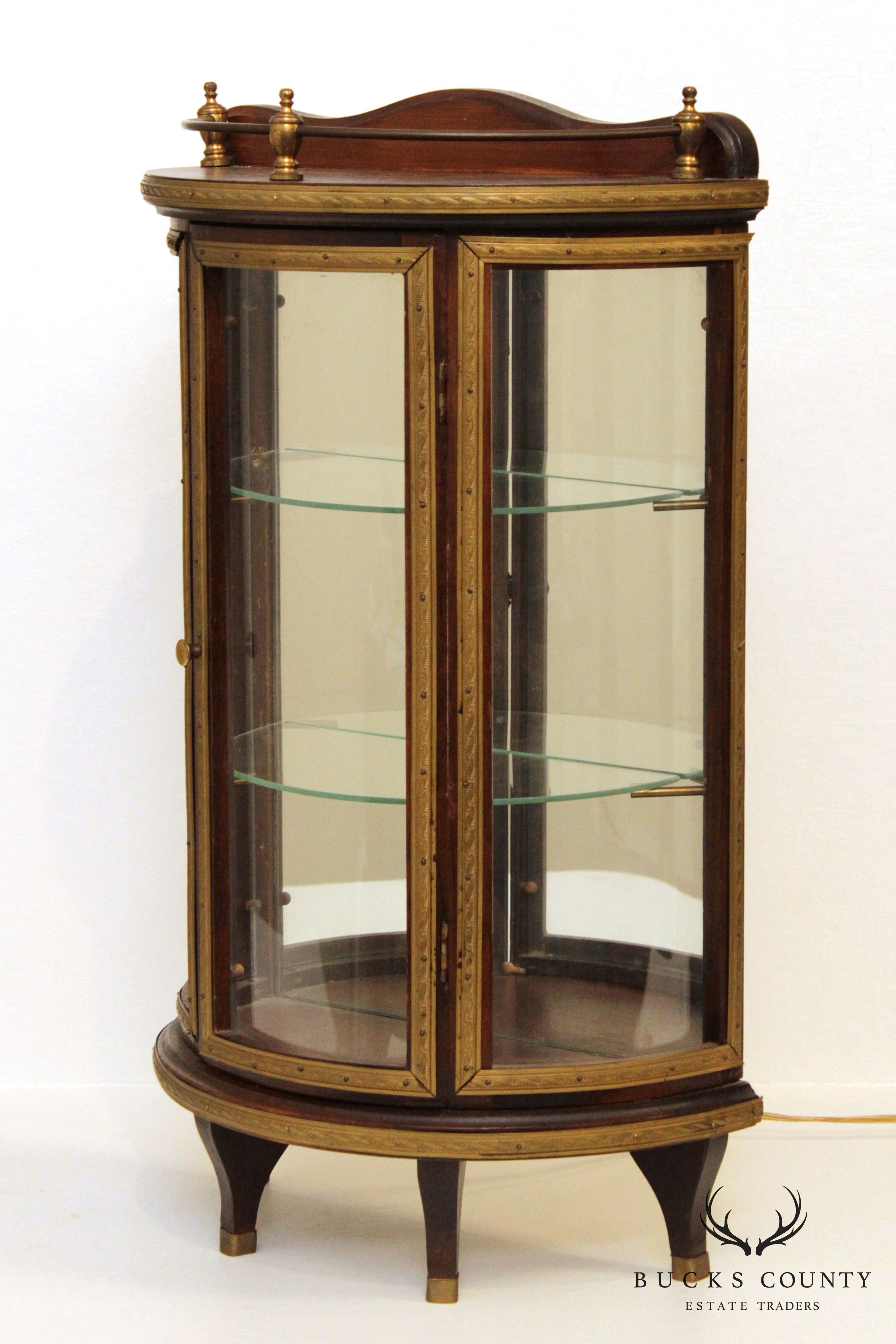 Diminutive Mahogany Bow Front Display Cabinet