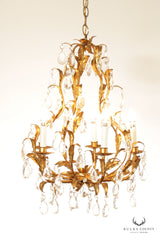 Hollywood Regency Brass and Crystal 7-Light Chandelier – Bucks County  Estate Traders