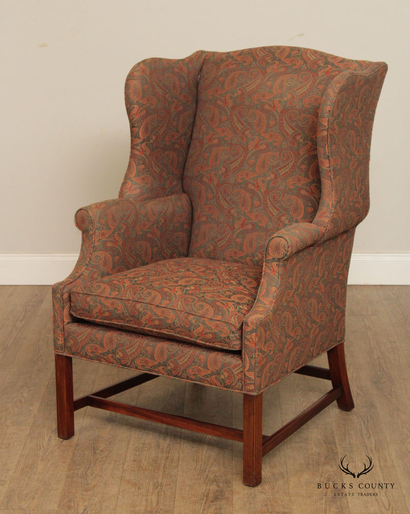 Southwood Chippendale Style Mahogany Wing Chair