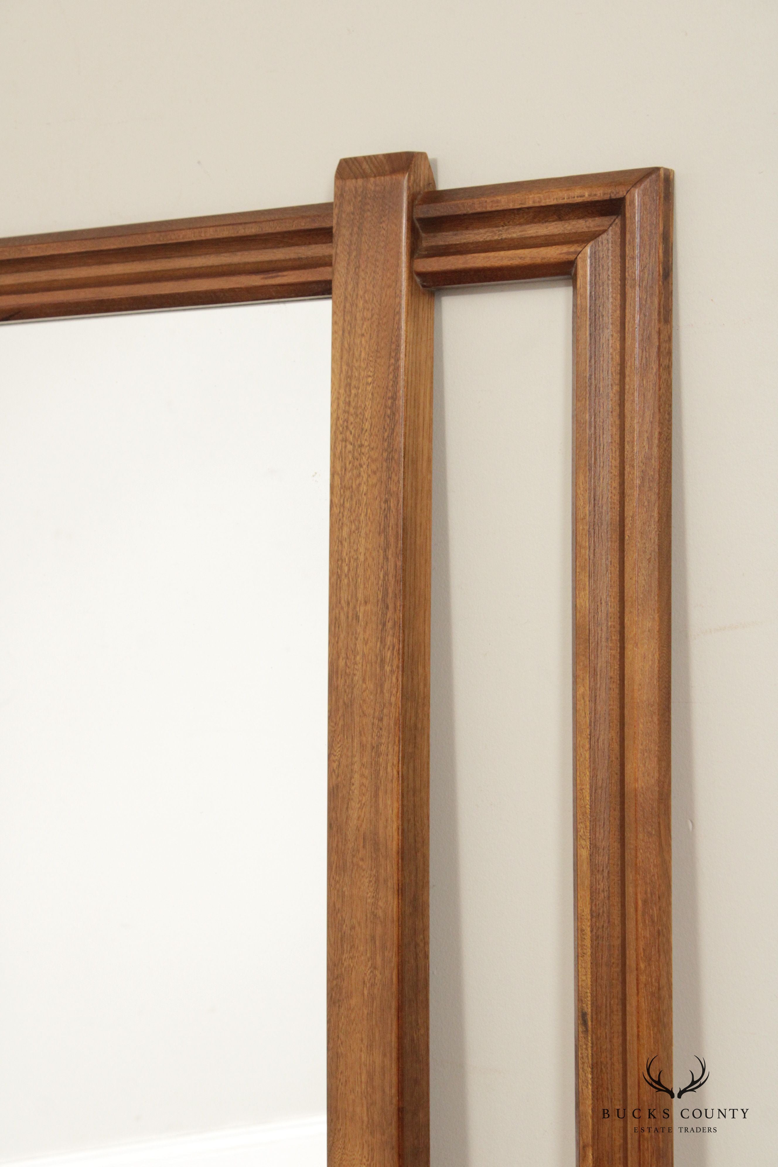 Lane Mid Century Modern Walnut Wall Mirror