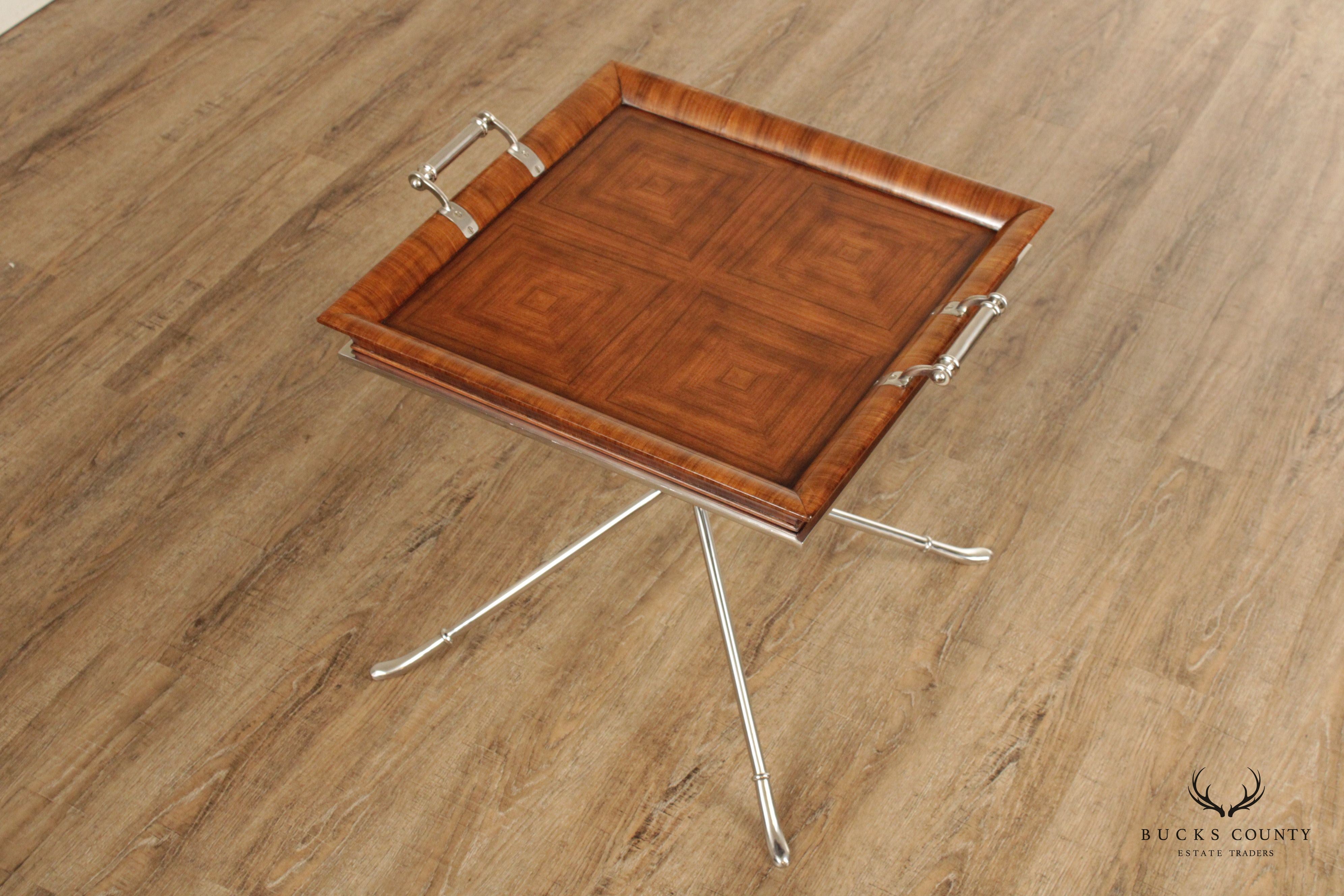 Theodore Alexander Modern Parquetry Tray Table