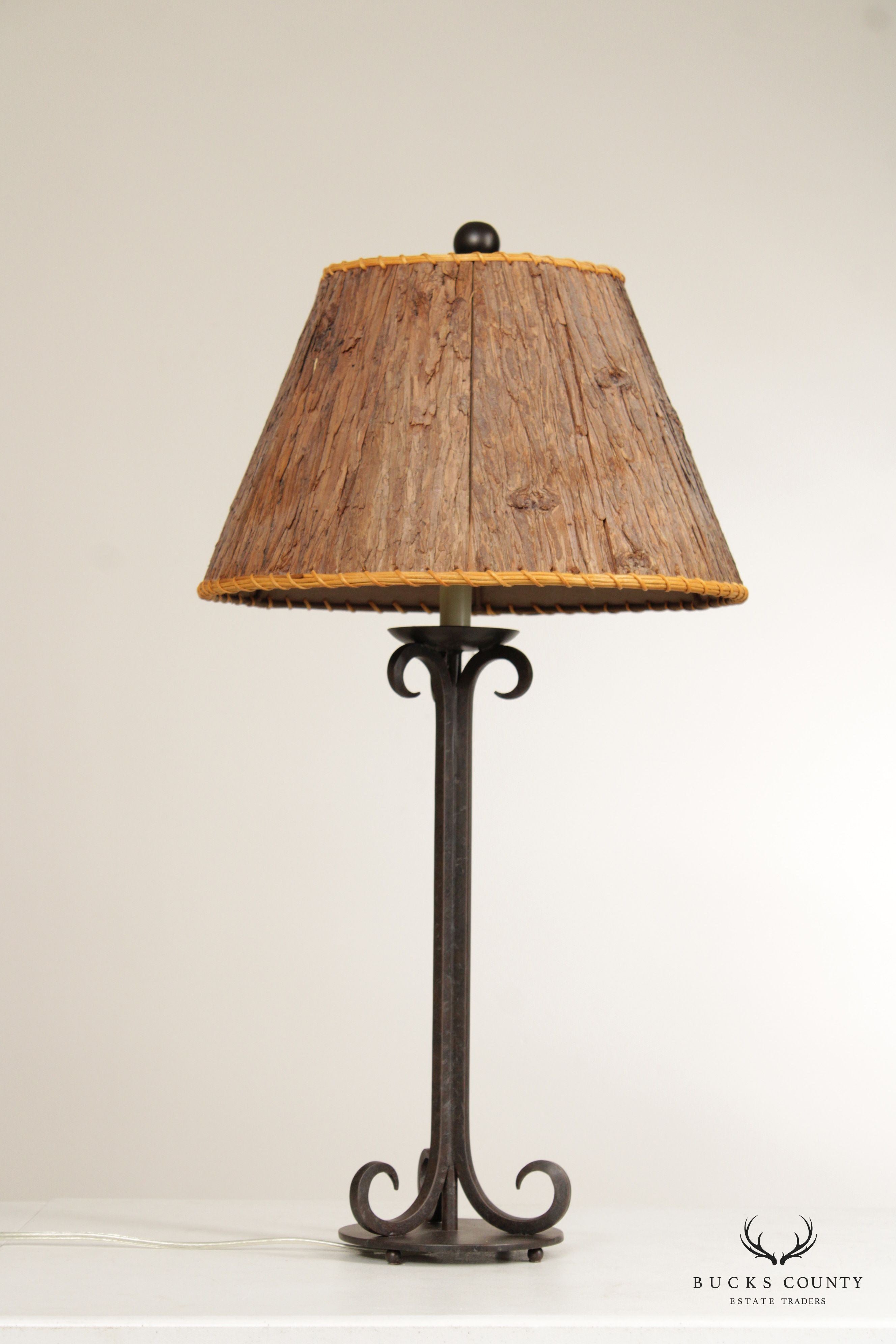 The Natural Light Rustic Style Wrought Iron Table Lamp