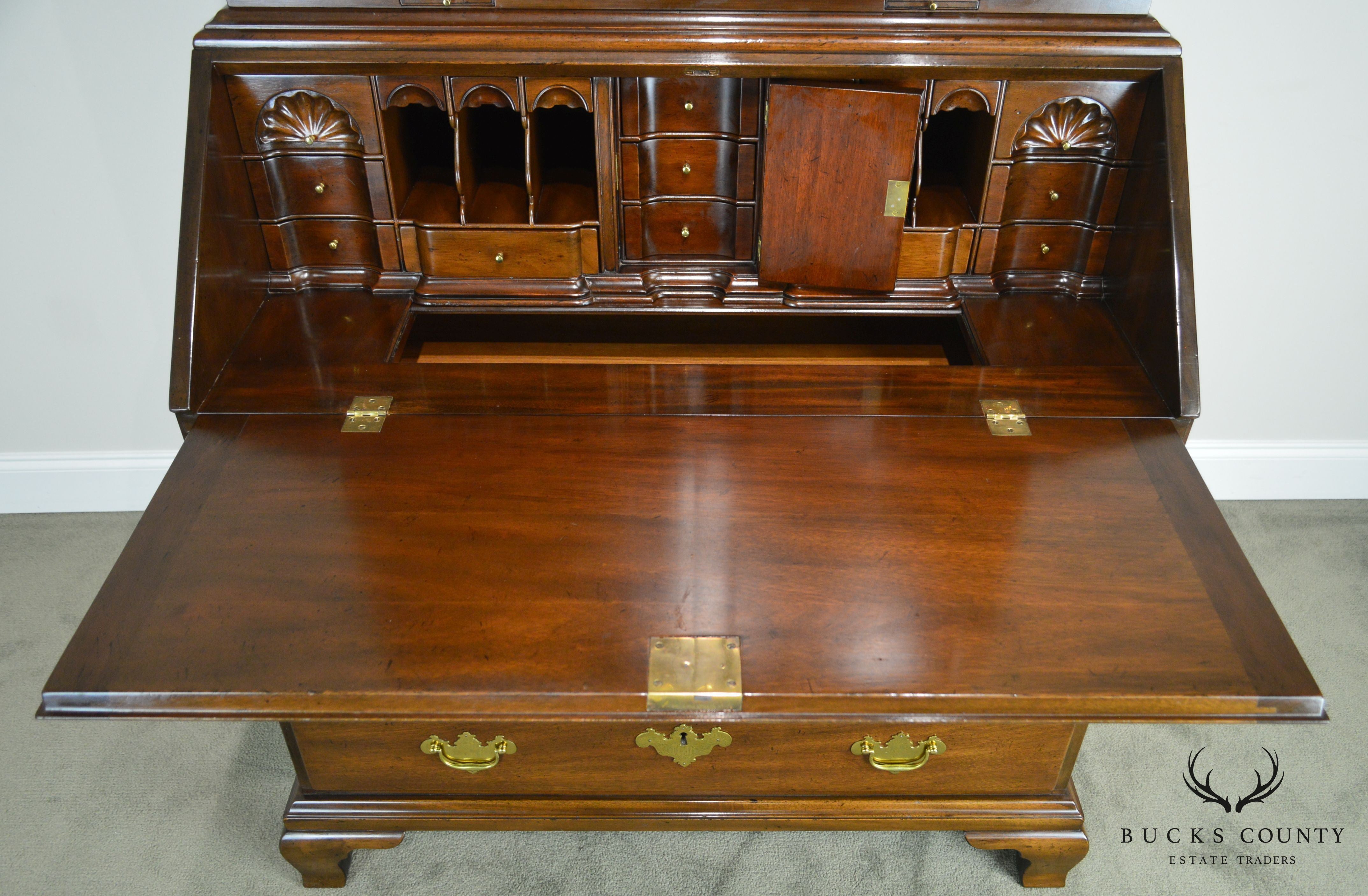 Kittinger Historic Newport Collection Mahogany Chippendale Secretary Desk