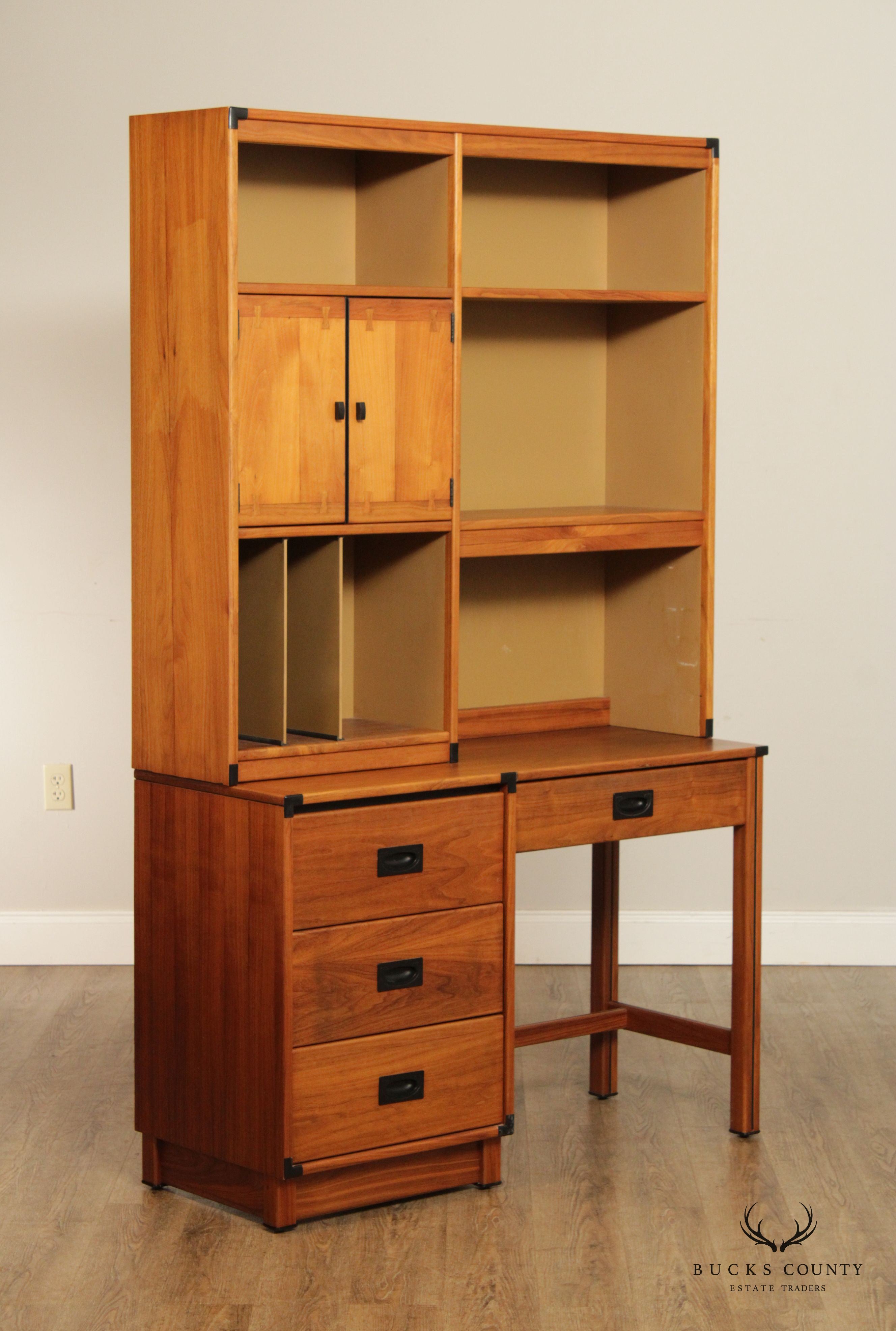 Drexel Mid Century Modern 'Modulus' Desk with Bookcase Top