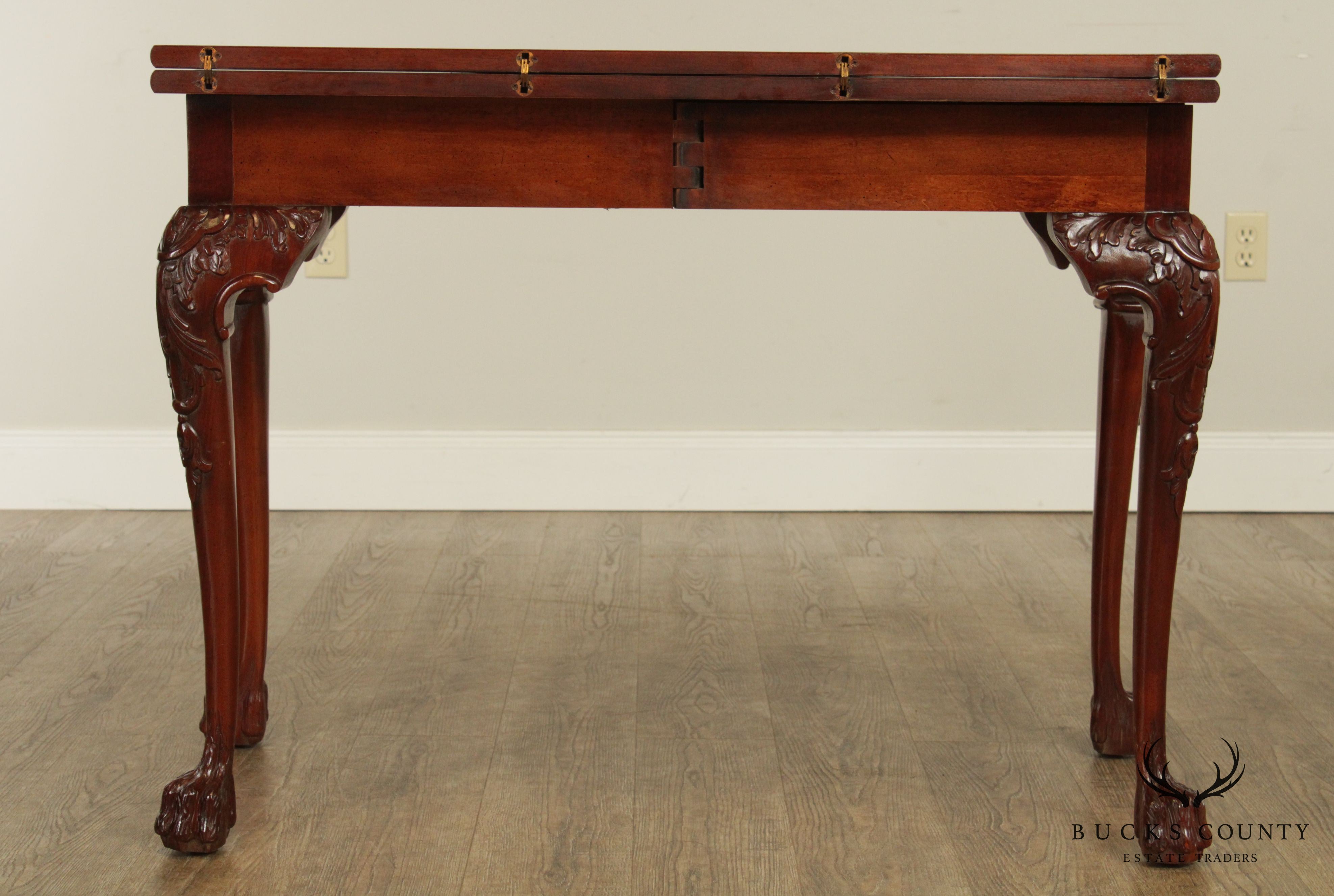 Chippendale Style Custom Quality Mahogany Game Table