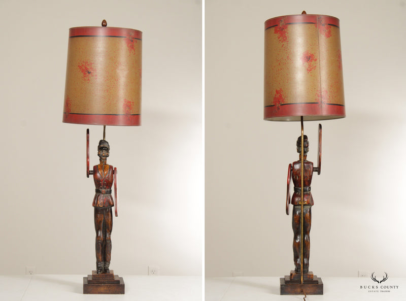 Frederick Cooper Folk Art Carved and Painted Whirligig Lamp