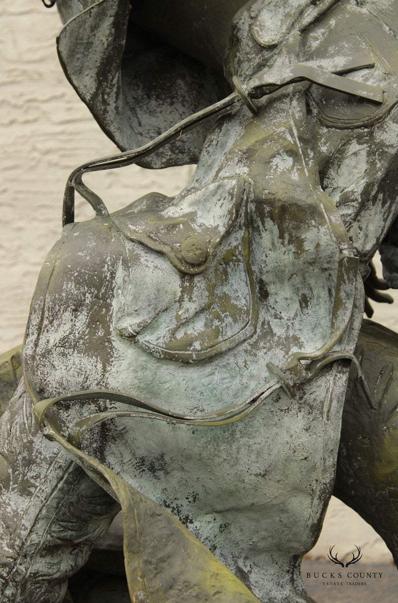 Jim Davidson Cowboy Bronze Life-Size Outdoor Statue