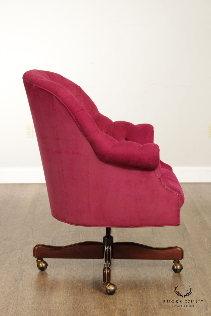 Custom Quality Tufted Upholstered Club Desk Chair