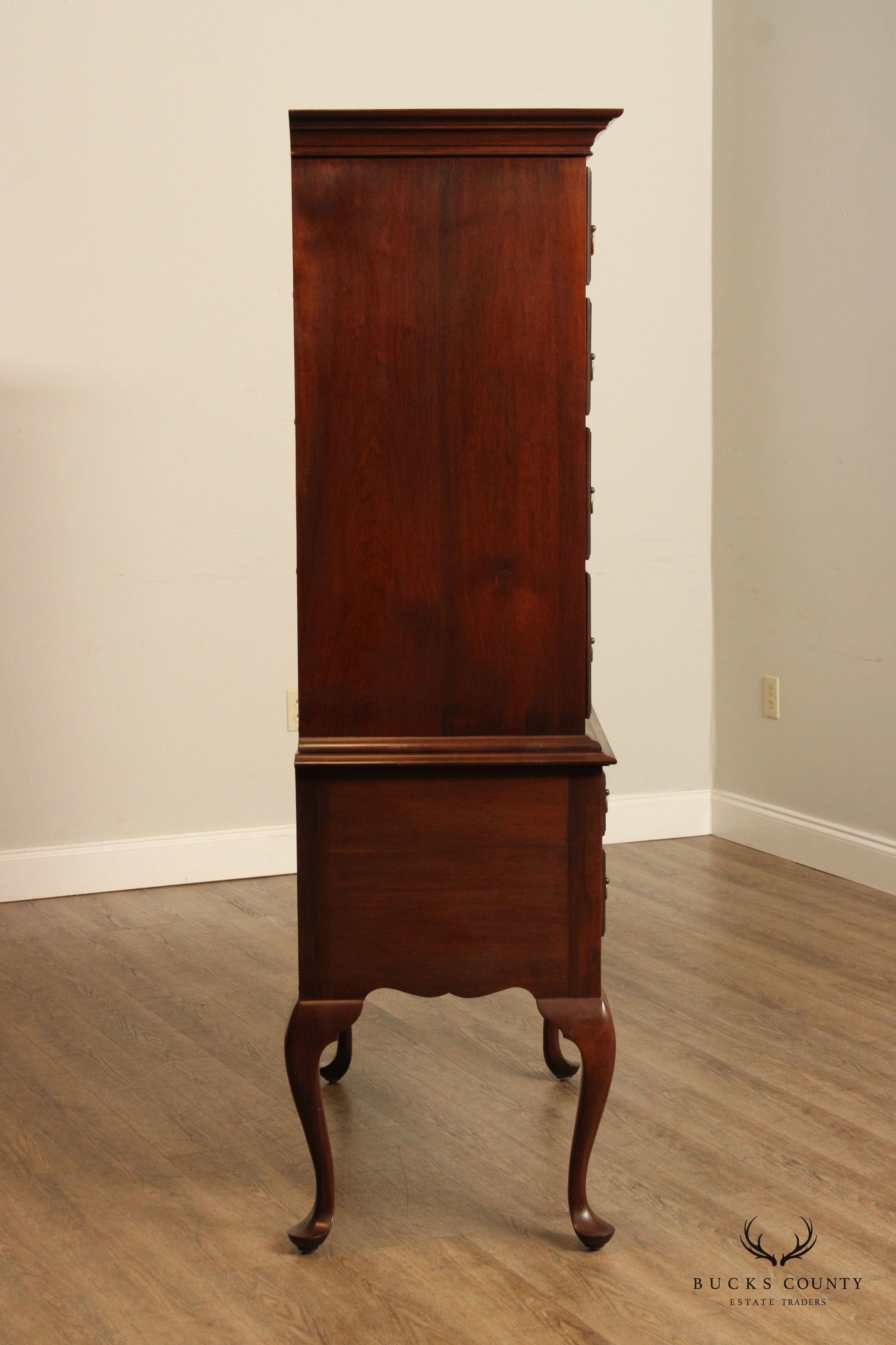 Alvin Rothenberger Bench Made Queen Anne Style Mahogany Highboy