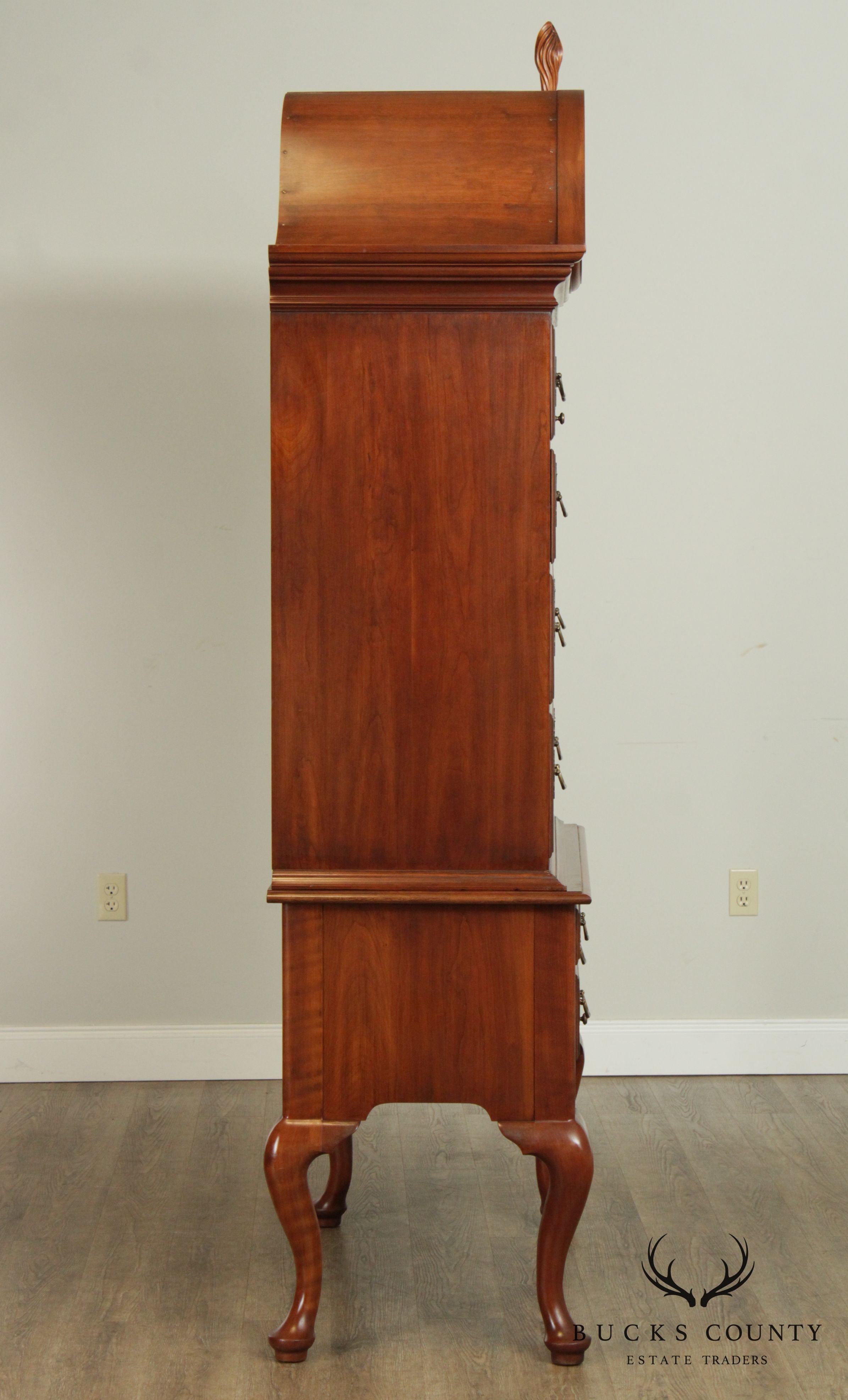 Henkel Harris Queen Anne Style Cherry Highboy