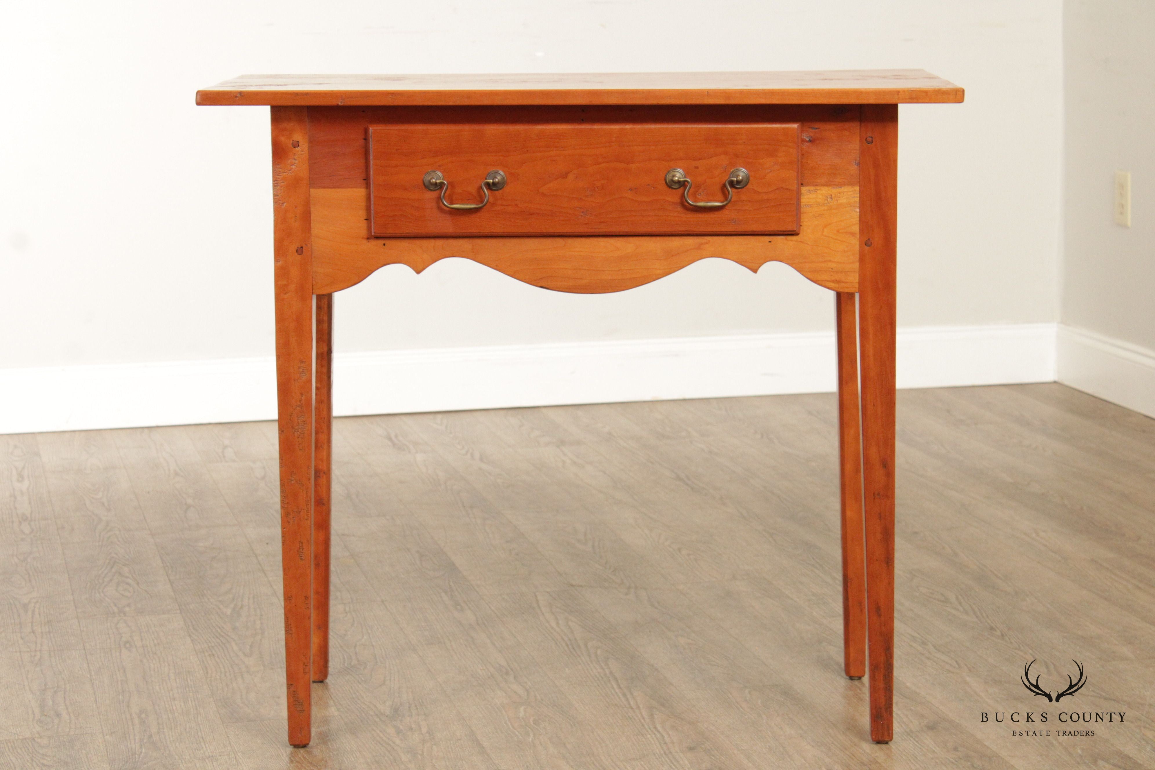 Stephen Von Hohen Bucks County Collection One Drawer Cherry Console Table