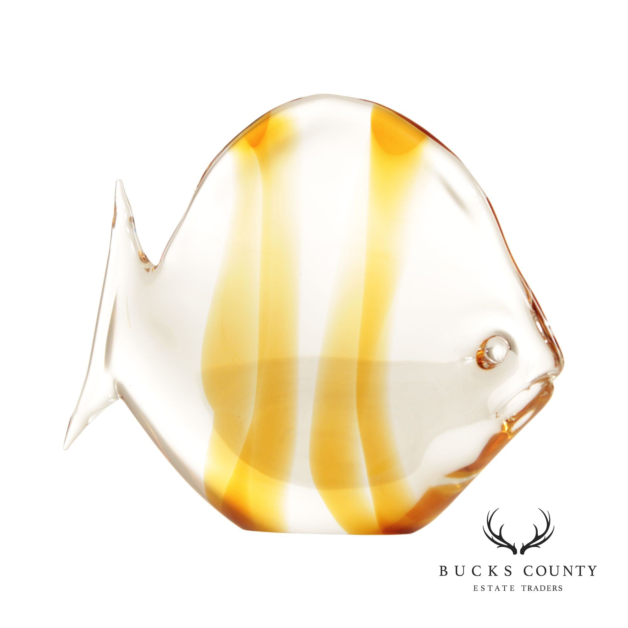 Murano Style Glass Butterfly Fish