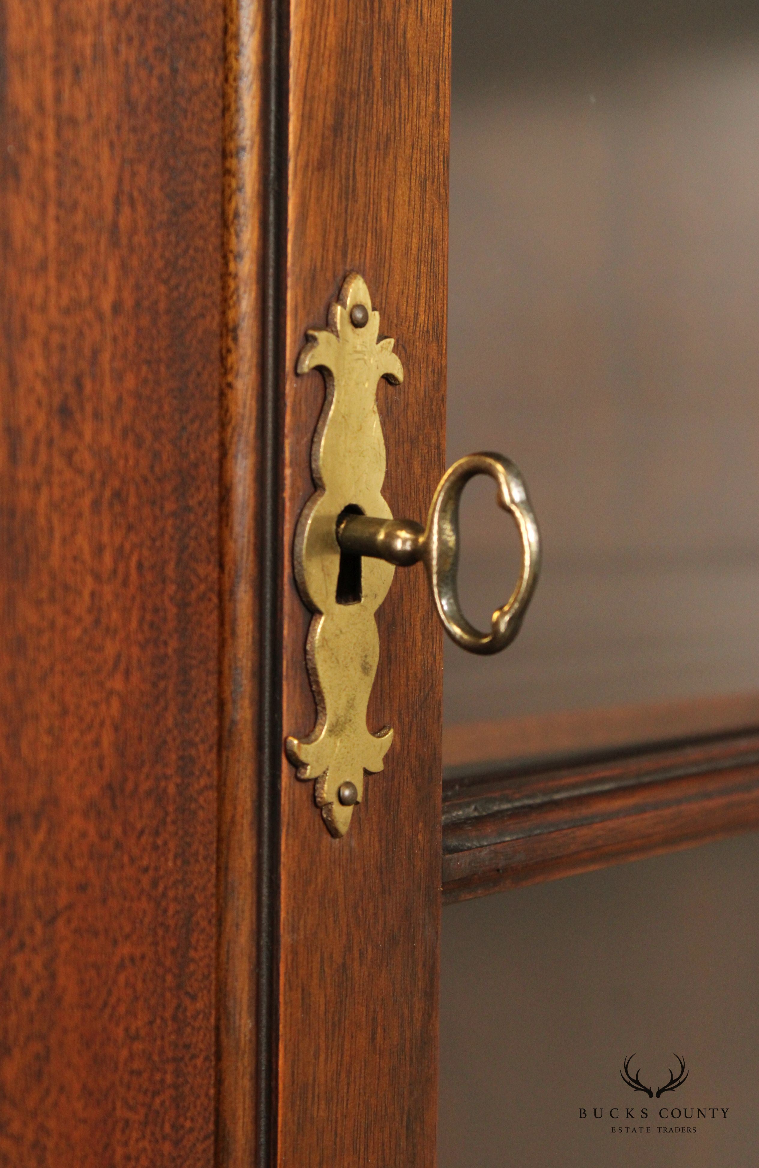 Henkel Harris Chippendale Style Mahogany Corner Cupboard