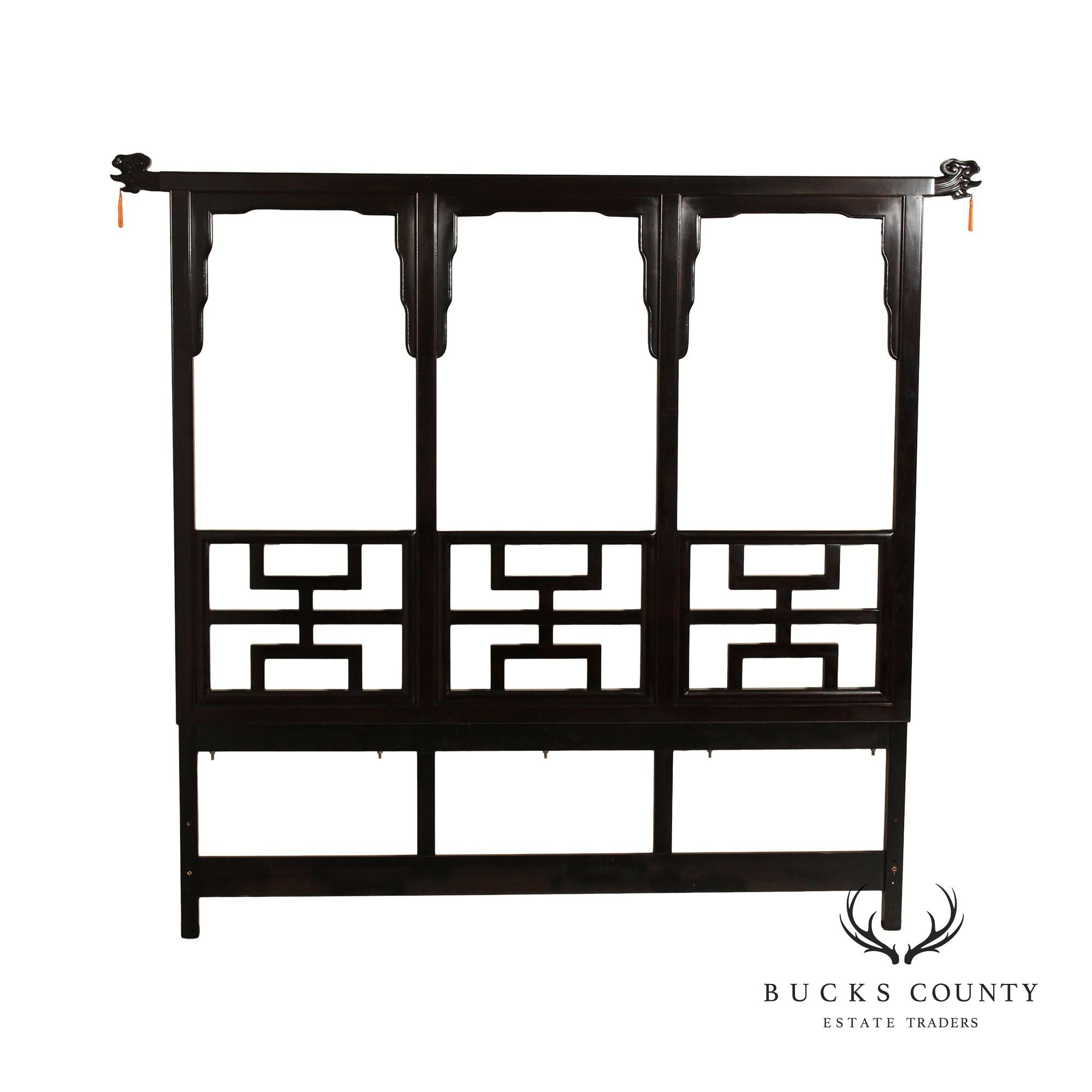 Century Furniture Asian Style 'Chin Hua' Fretwork King Size Headboard