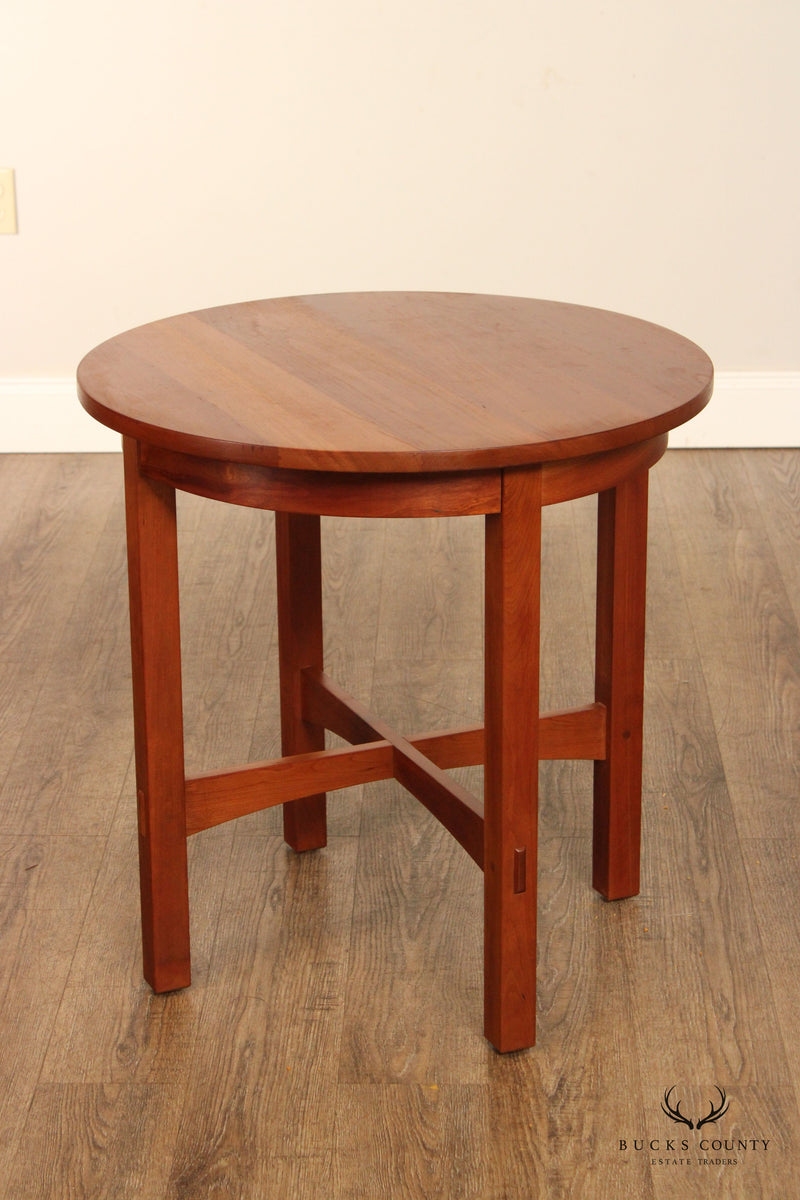 Stickley Mission Collection Cherry Round Lamp Table