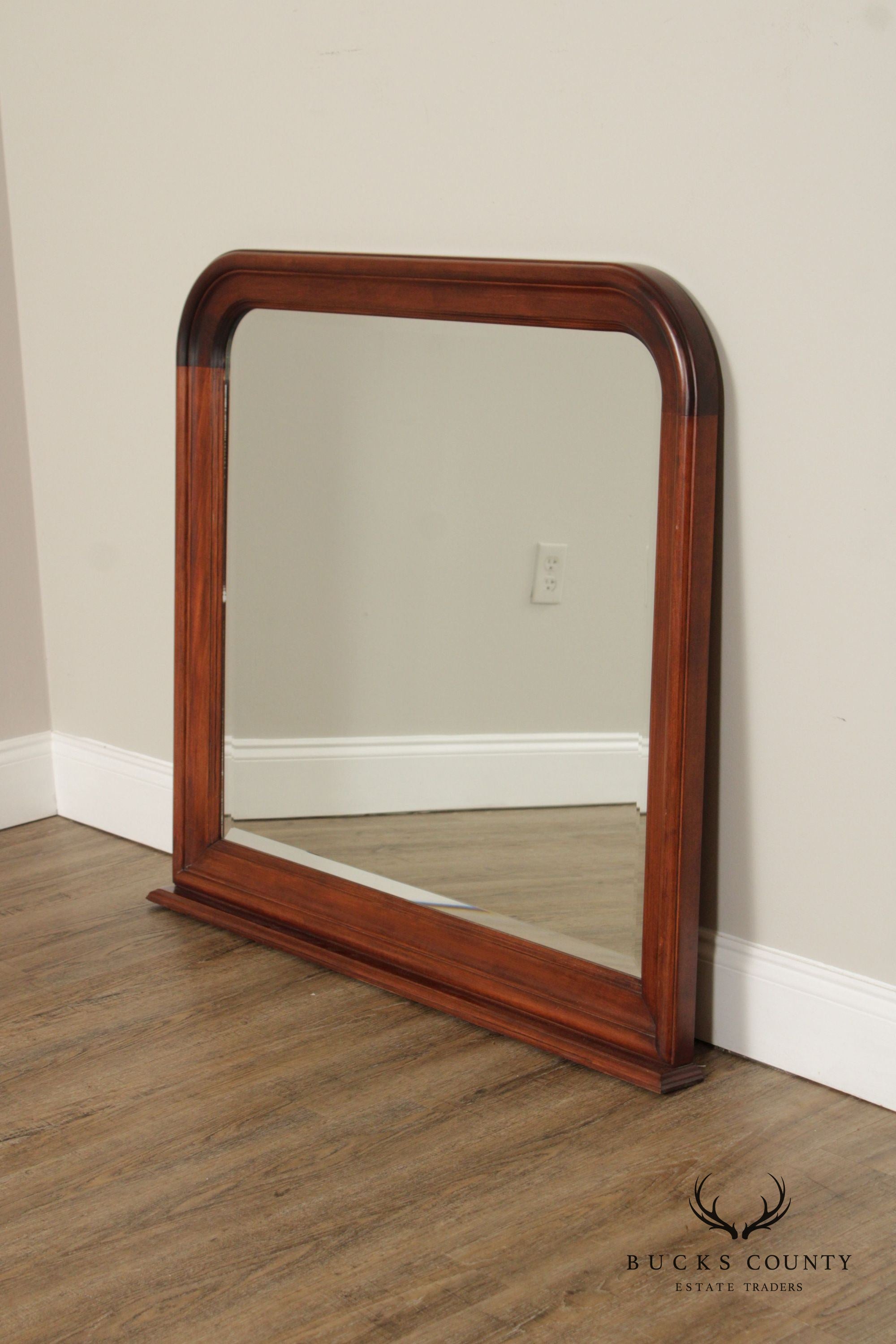 Nichols & Stone ZLouis Philippe Style 'Marseilles' Cherry Wall or Dresser Mirror