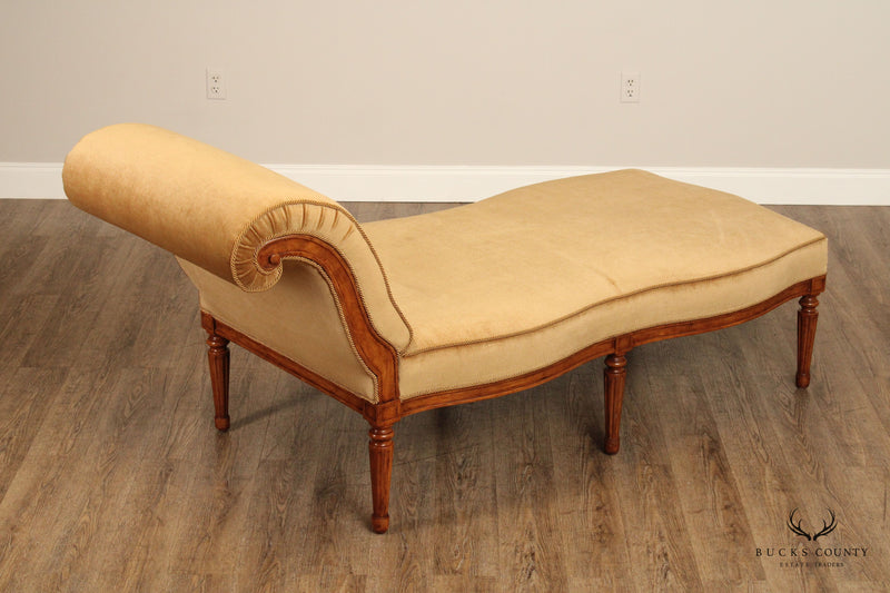 French Louis XVI Style Custom Quality Chaise Lounge