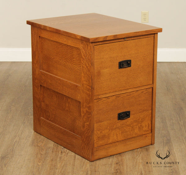 Stickley Mission Collection Solid Oak Two Drawer File Cabinet