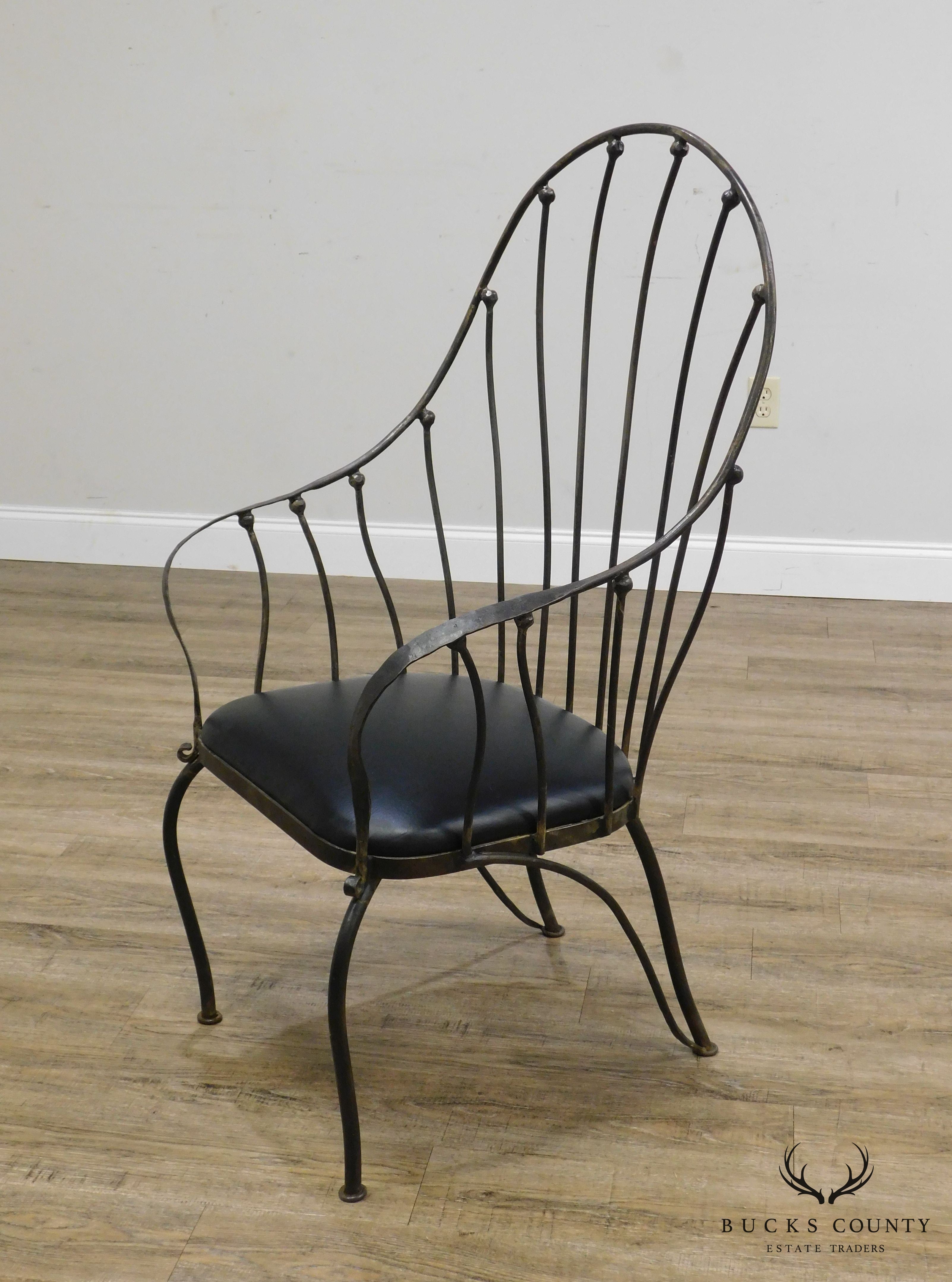 Studio Crafted Forged Iron Armchair