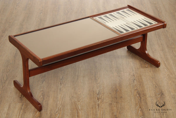 John Stuart Inc. Danish Modern Style Mirrored Backgammon Coffee Table