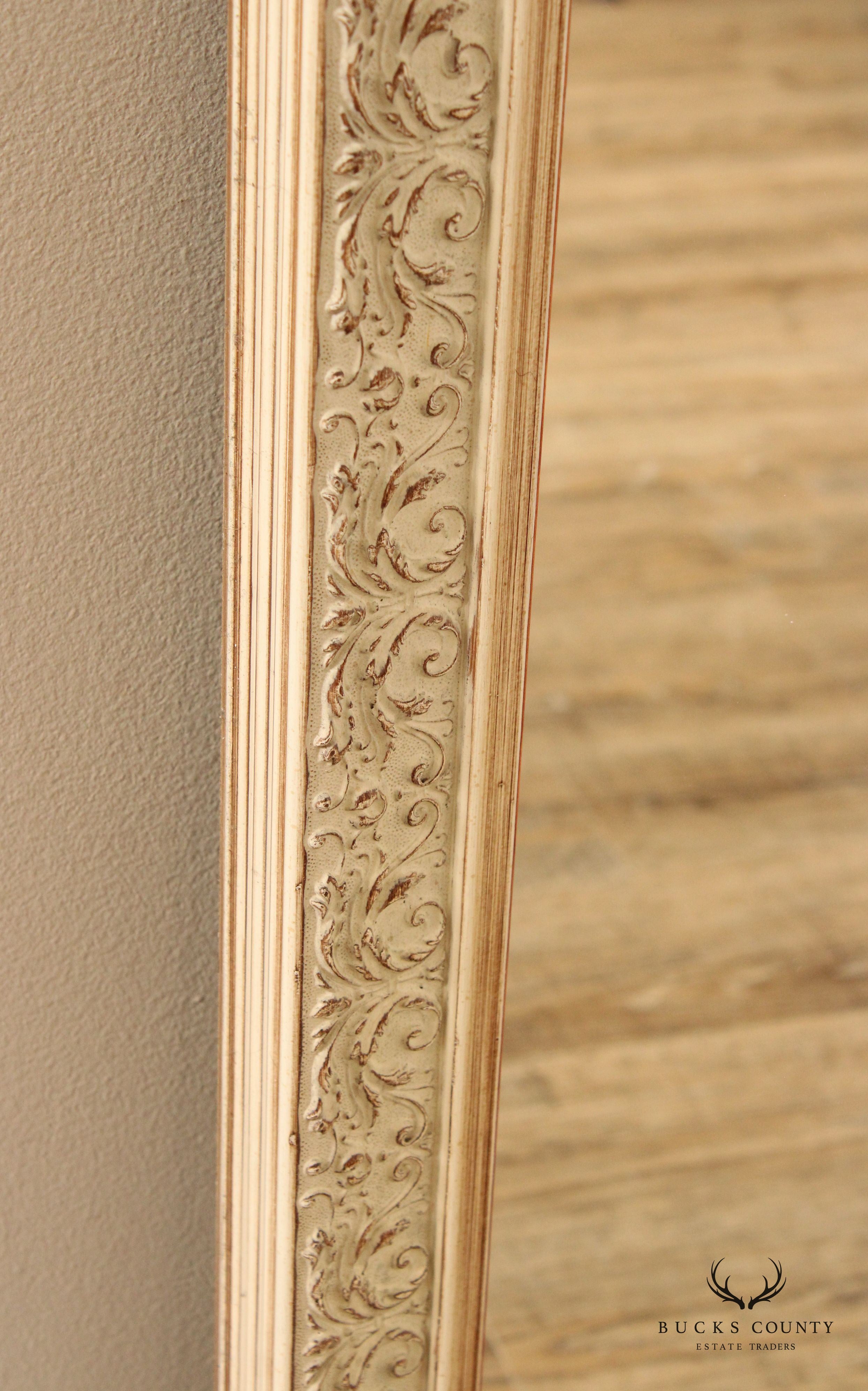 French Country Style Distress Painted Mantel or Full-Length Mirror