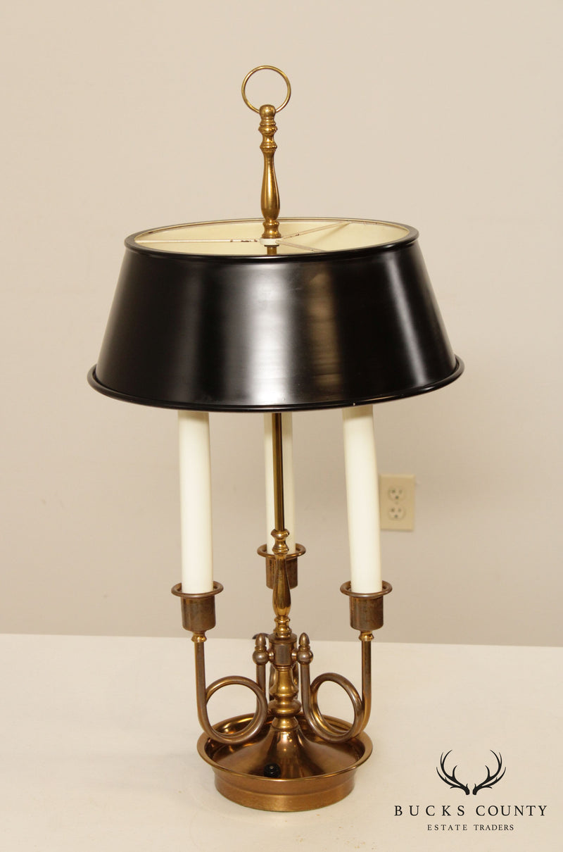 Vintage Brass French Bouillotte Table Lamp