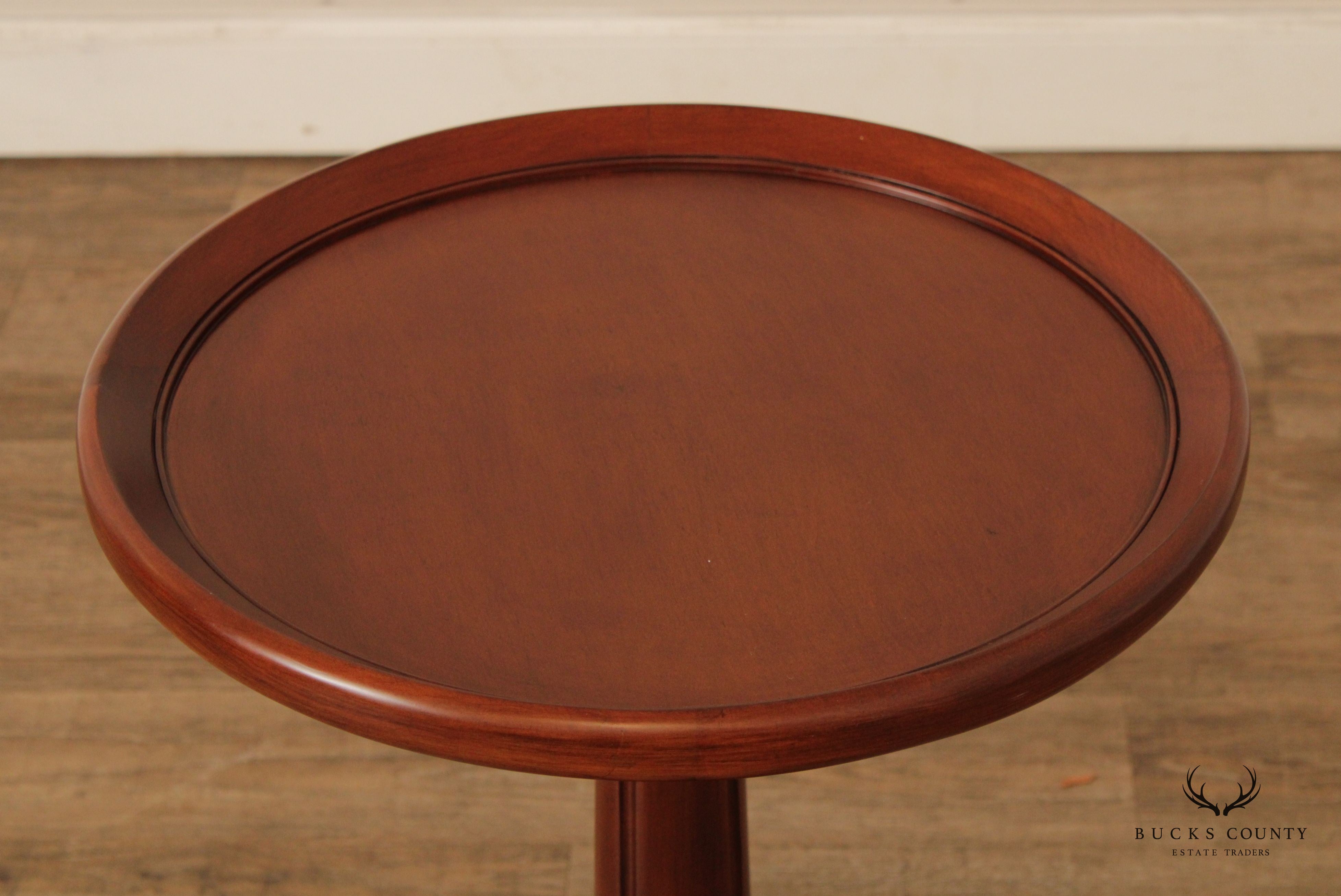 American Empire Style Round Cherry Side Table