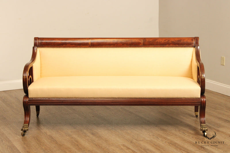 Fine Quality Antique American Empire Mahogany Sofa